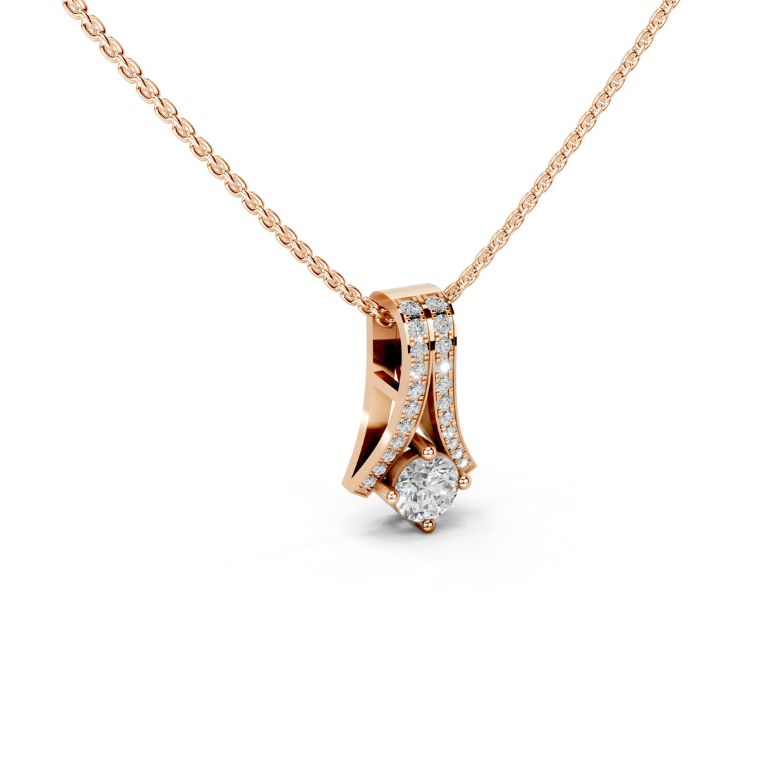 Eternal Rose Solitaire Pendant