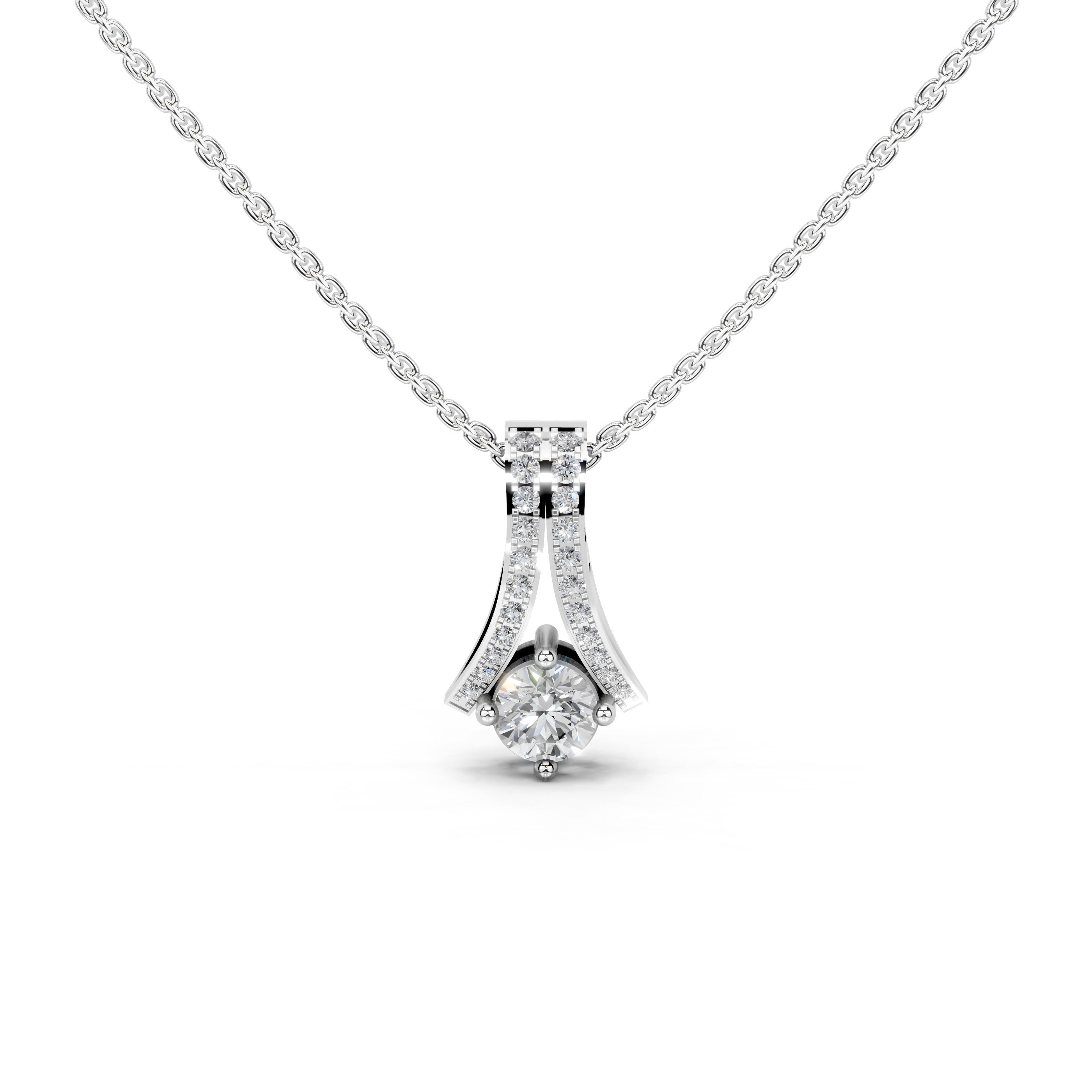 Eternal Rose Solitaire Pendant