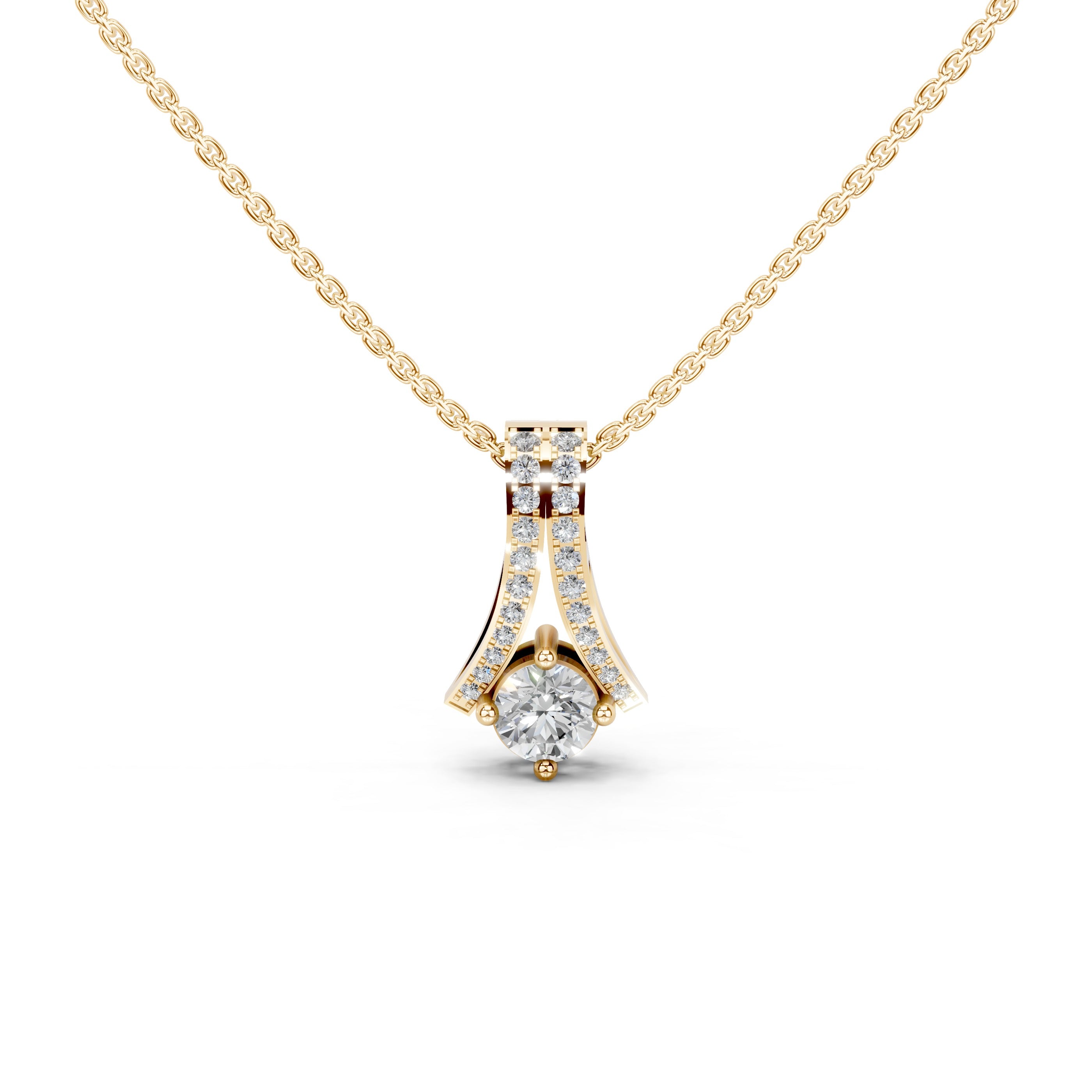 Eternal Rose Solitaire Pendant