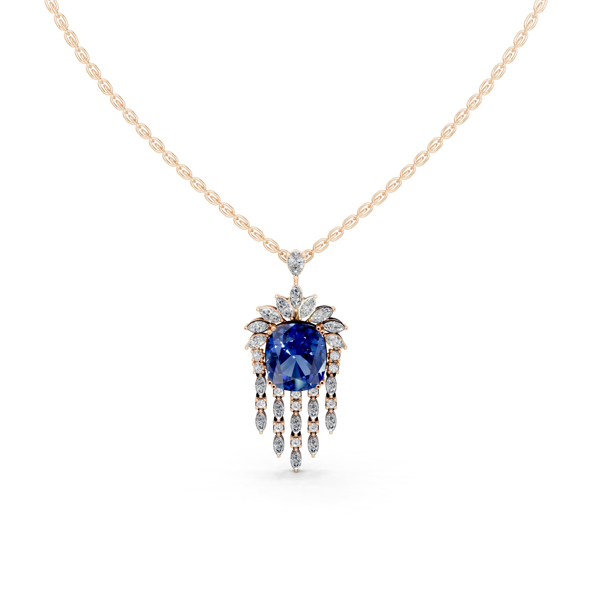 Blue Lagoon Ethereal Diamond Pendant
