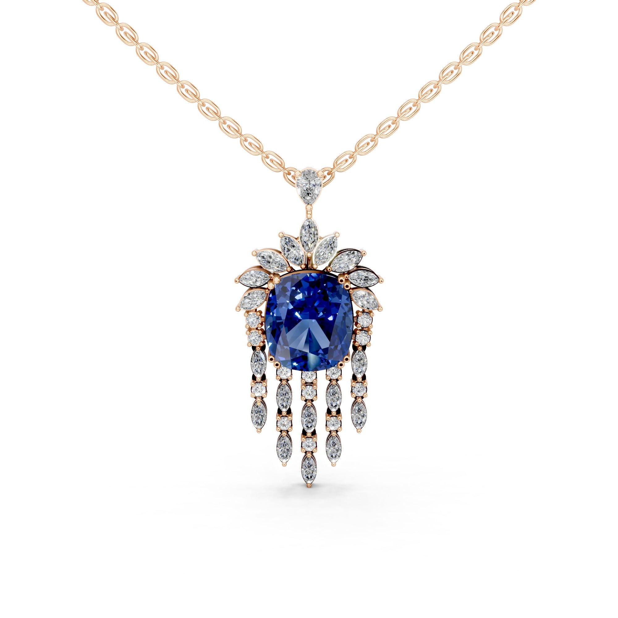 Blue Lagoon Ethereal Diamond Pendant