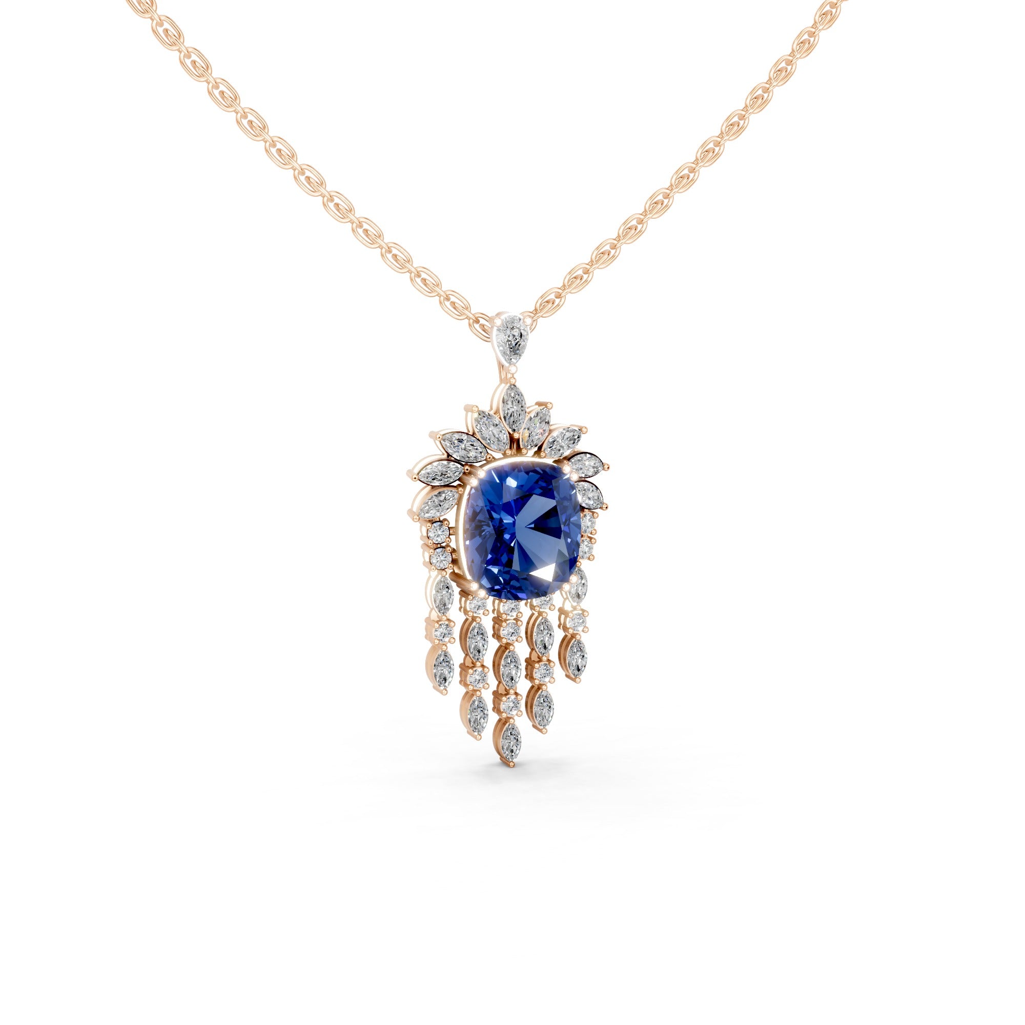 Blue Lagoon Ethereal Diamond Pendant