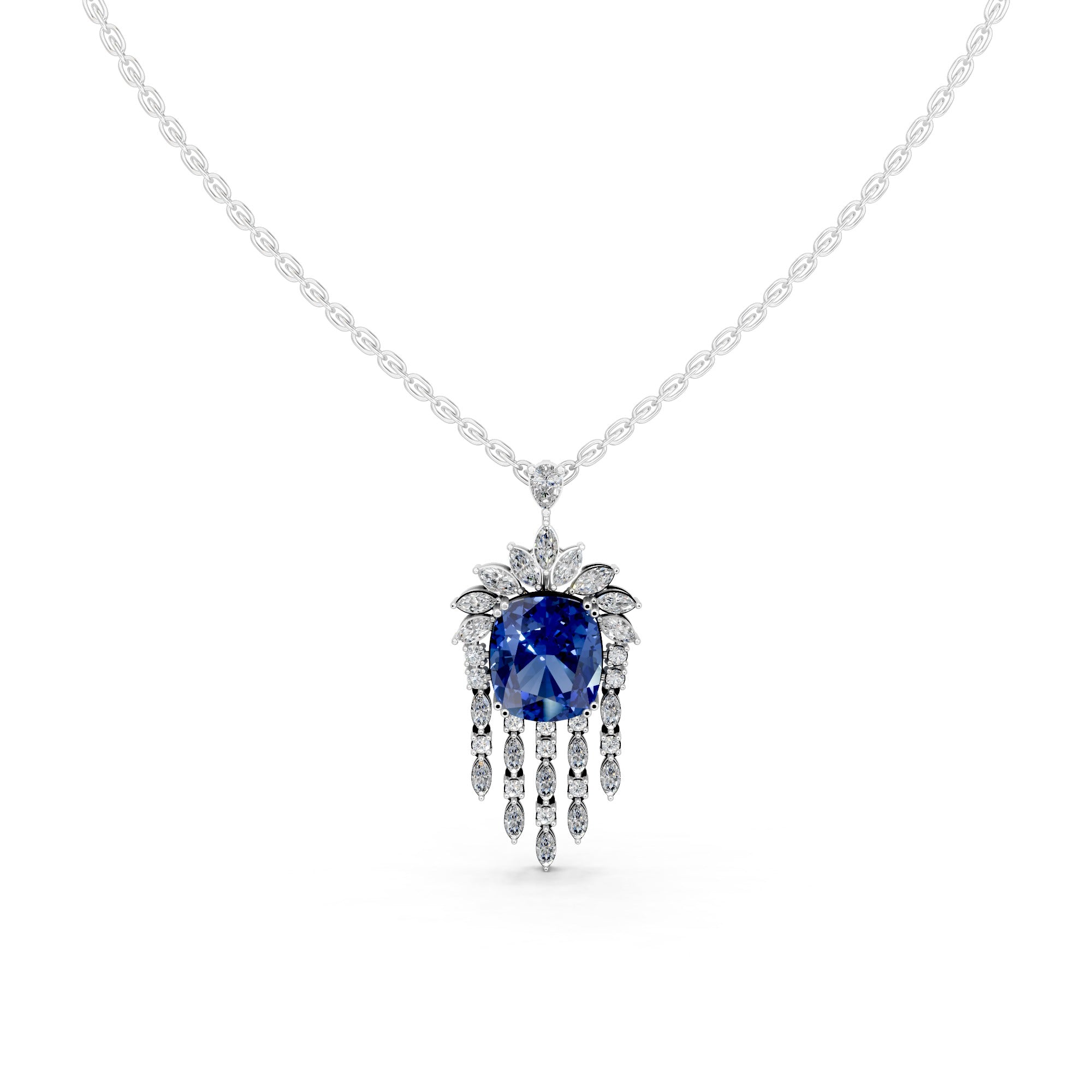 Blue Lagoon Ethereal Diamond Pendant