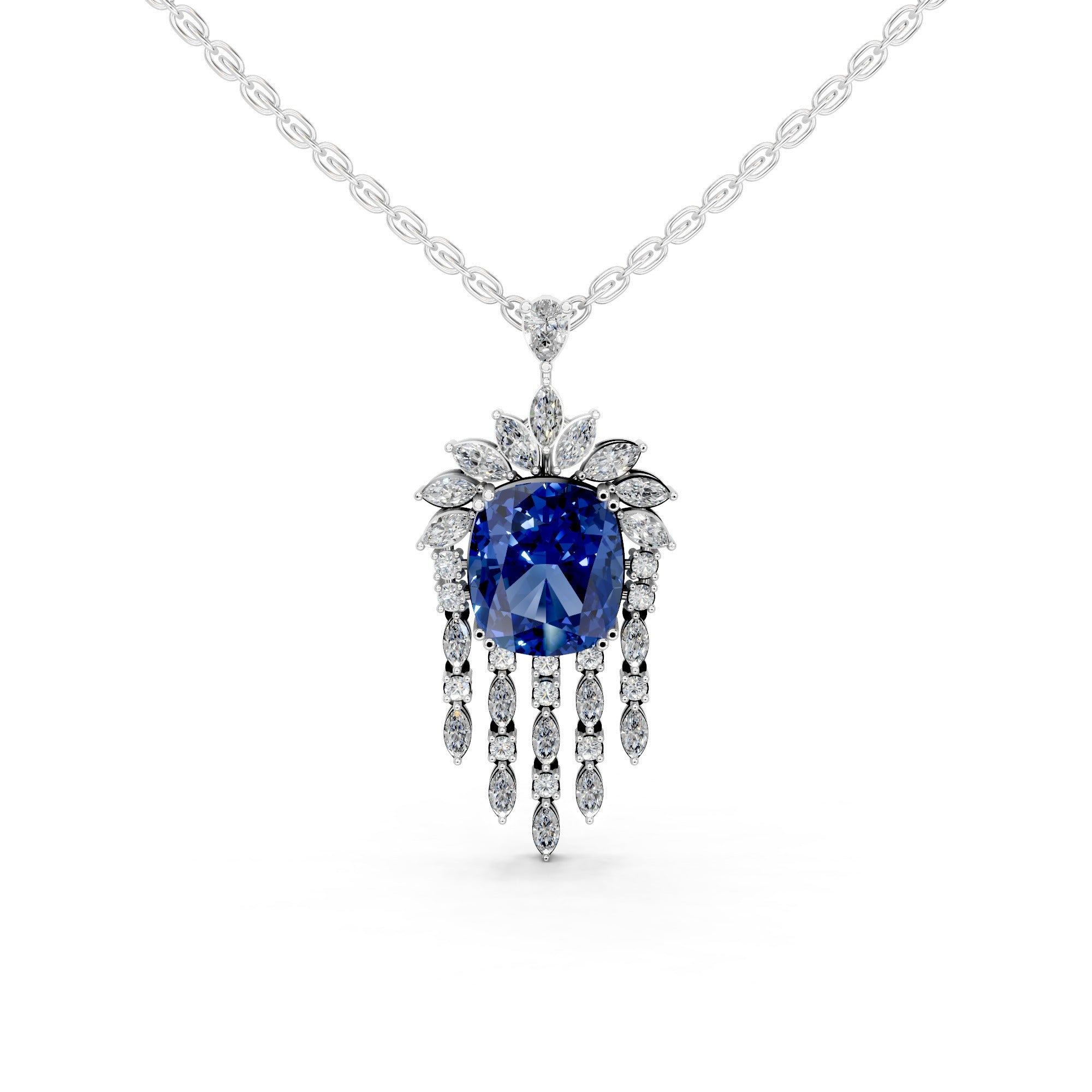Blue Lagoon Ethereal Diamond Pendant