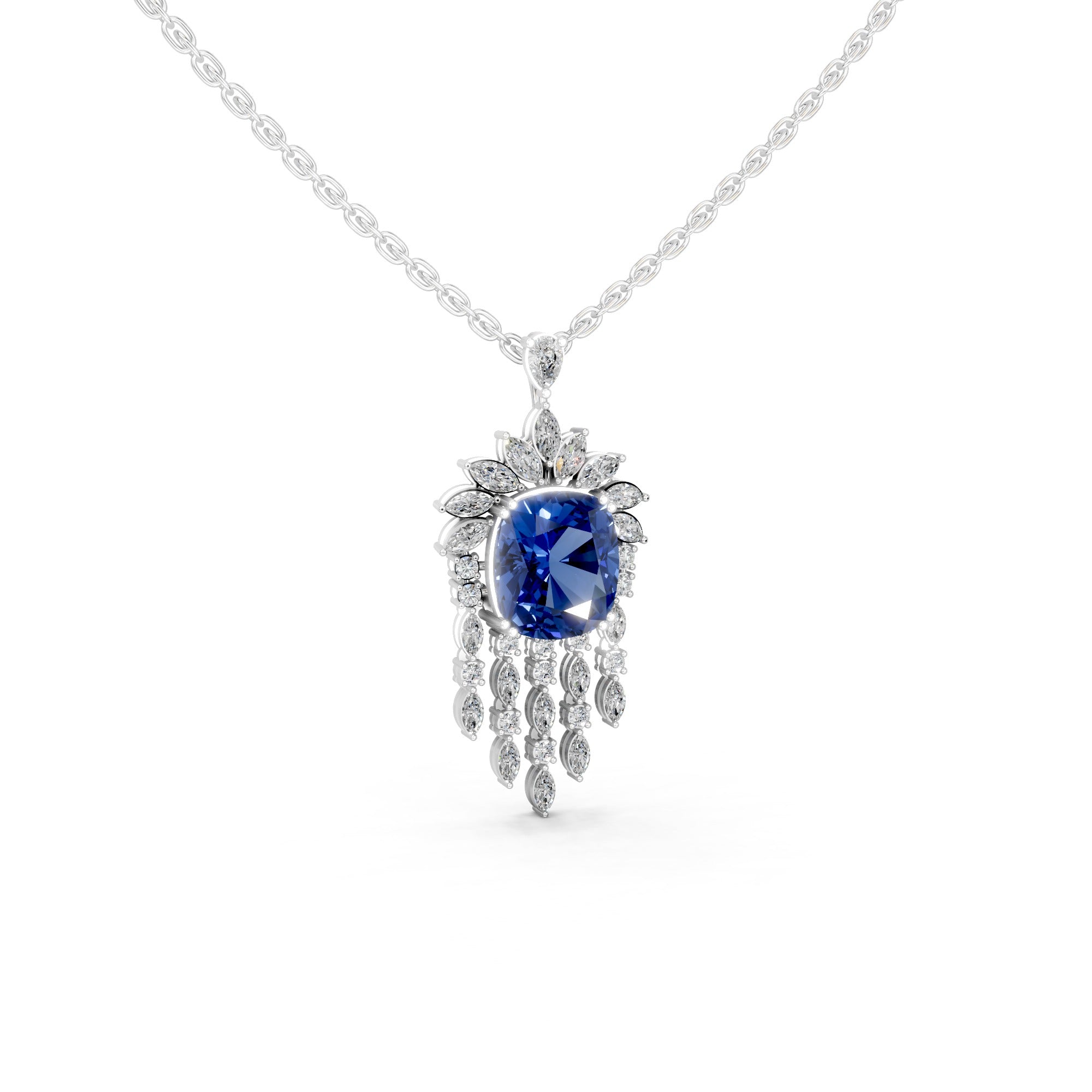 Blue Lagoon Ethereal Diamond Pendant
