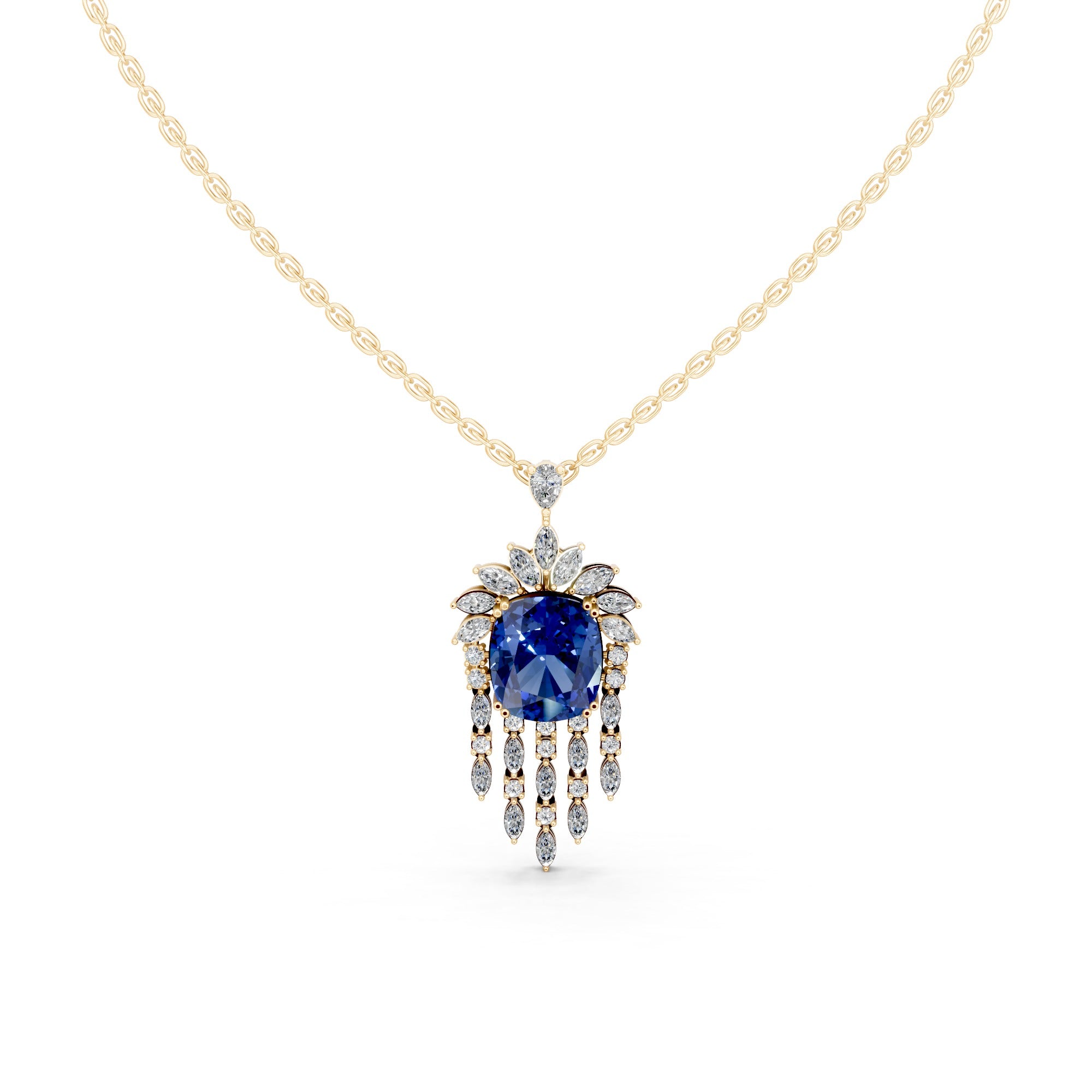 Blue Lagoon Ethereal Diamond Pendant