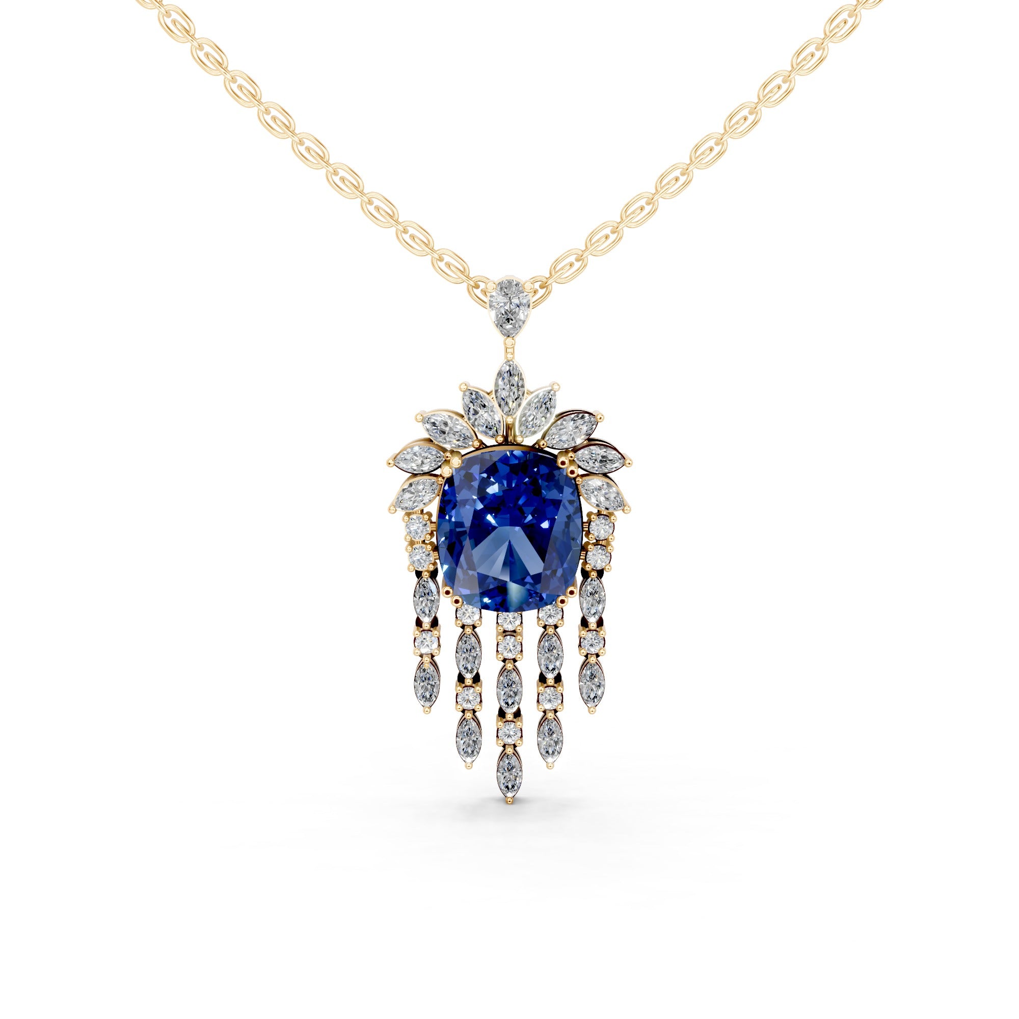 Blue Lagoon Ethereal Diamond Pendant