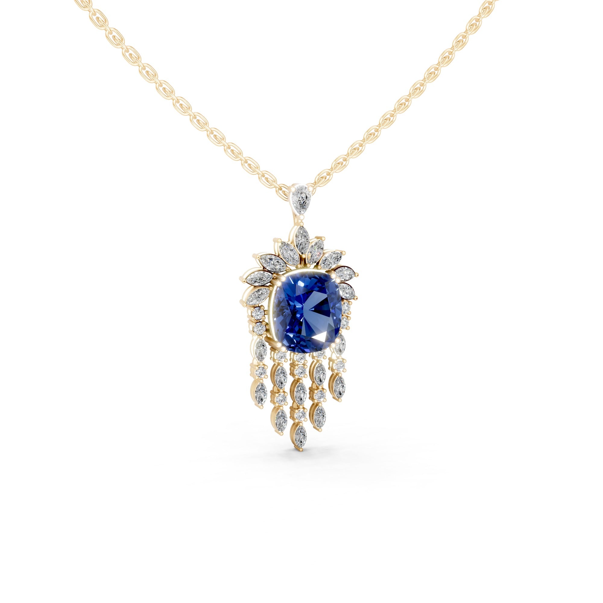 Blue Lagoon Ethereal Diamond Pendant