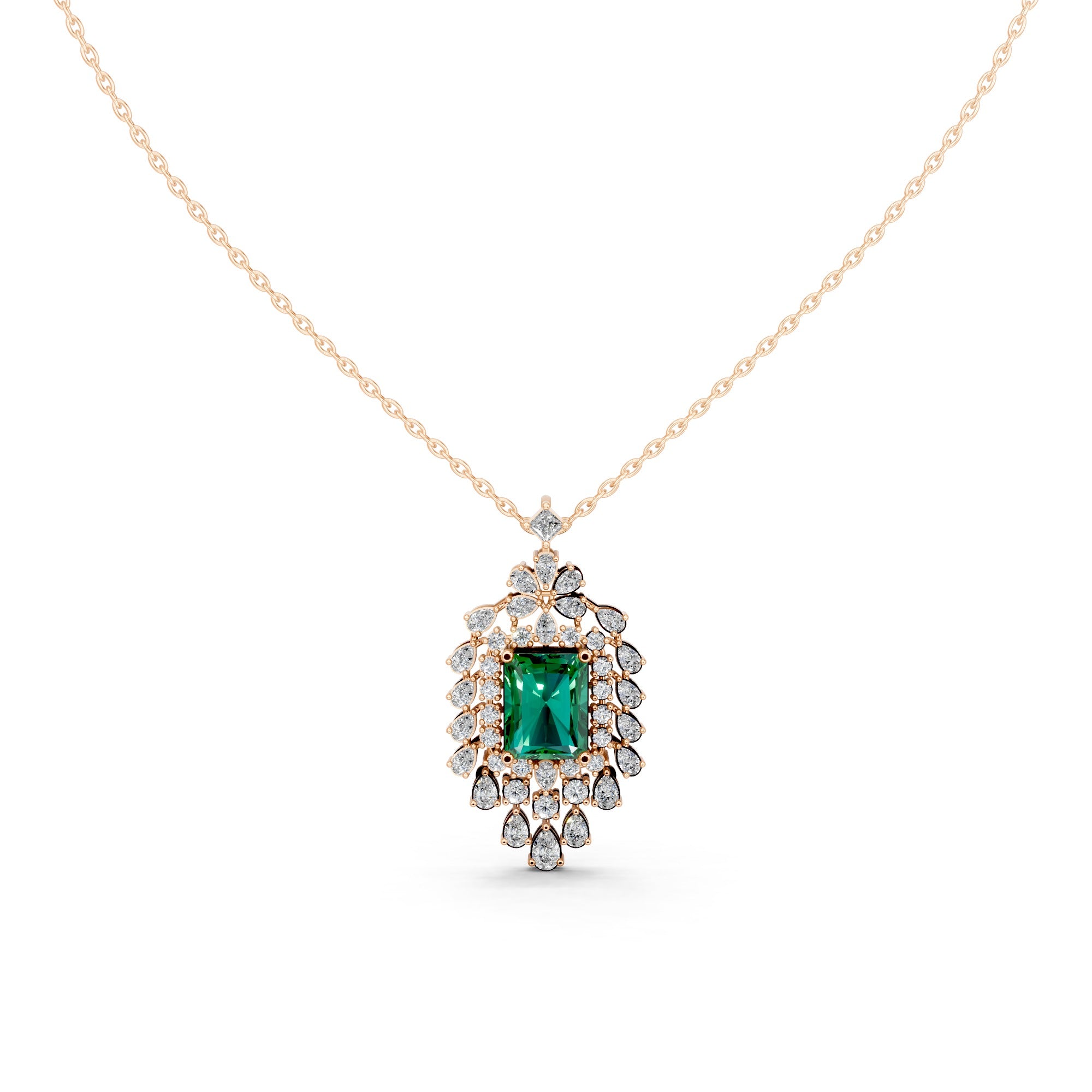 Elizabeth's Lab Grown Emerald Pendant