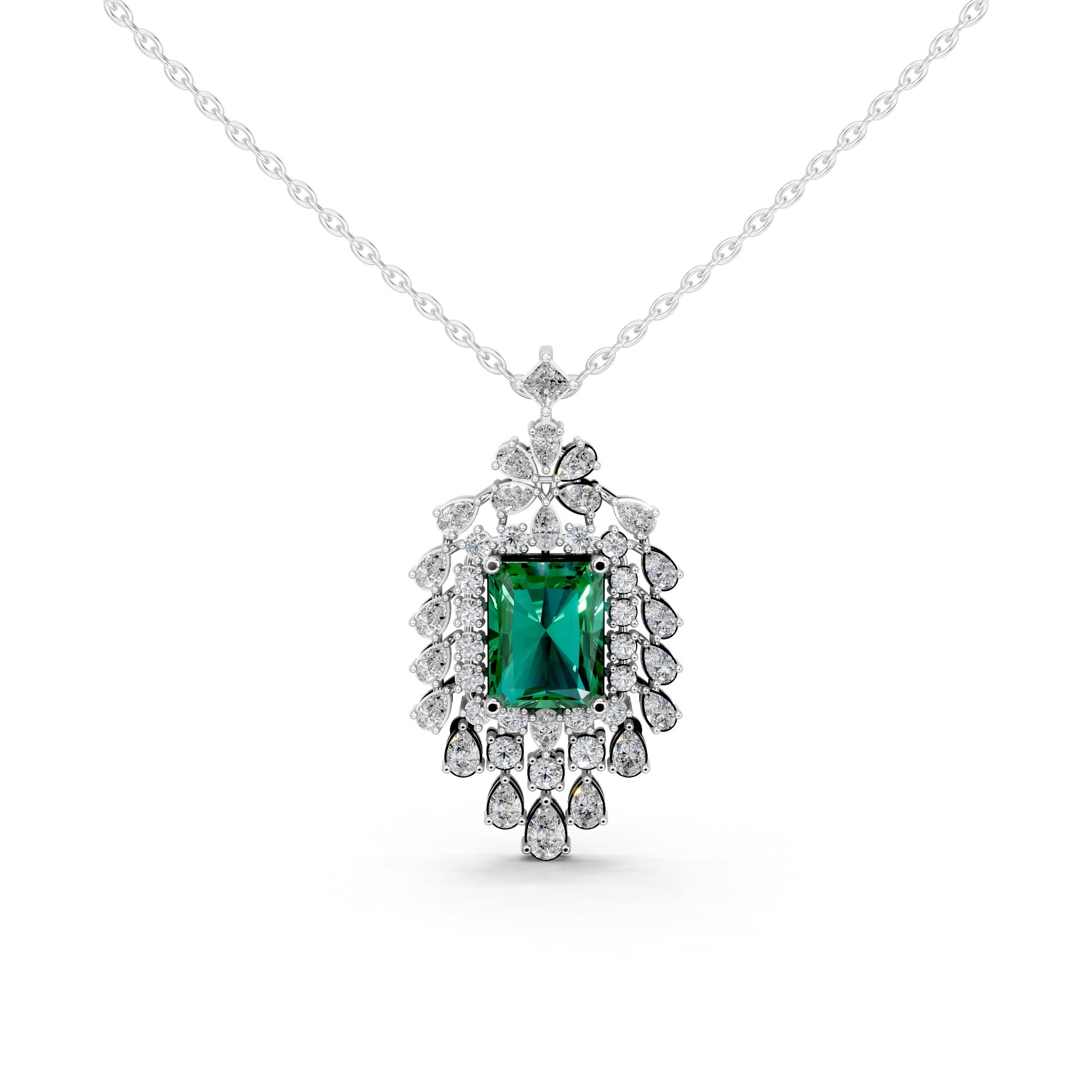 Elizabeth's Lab Grown Emerald Pendant