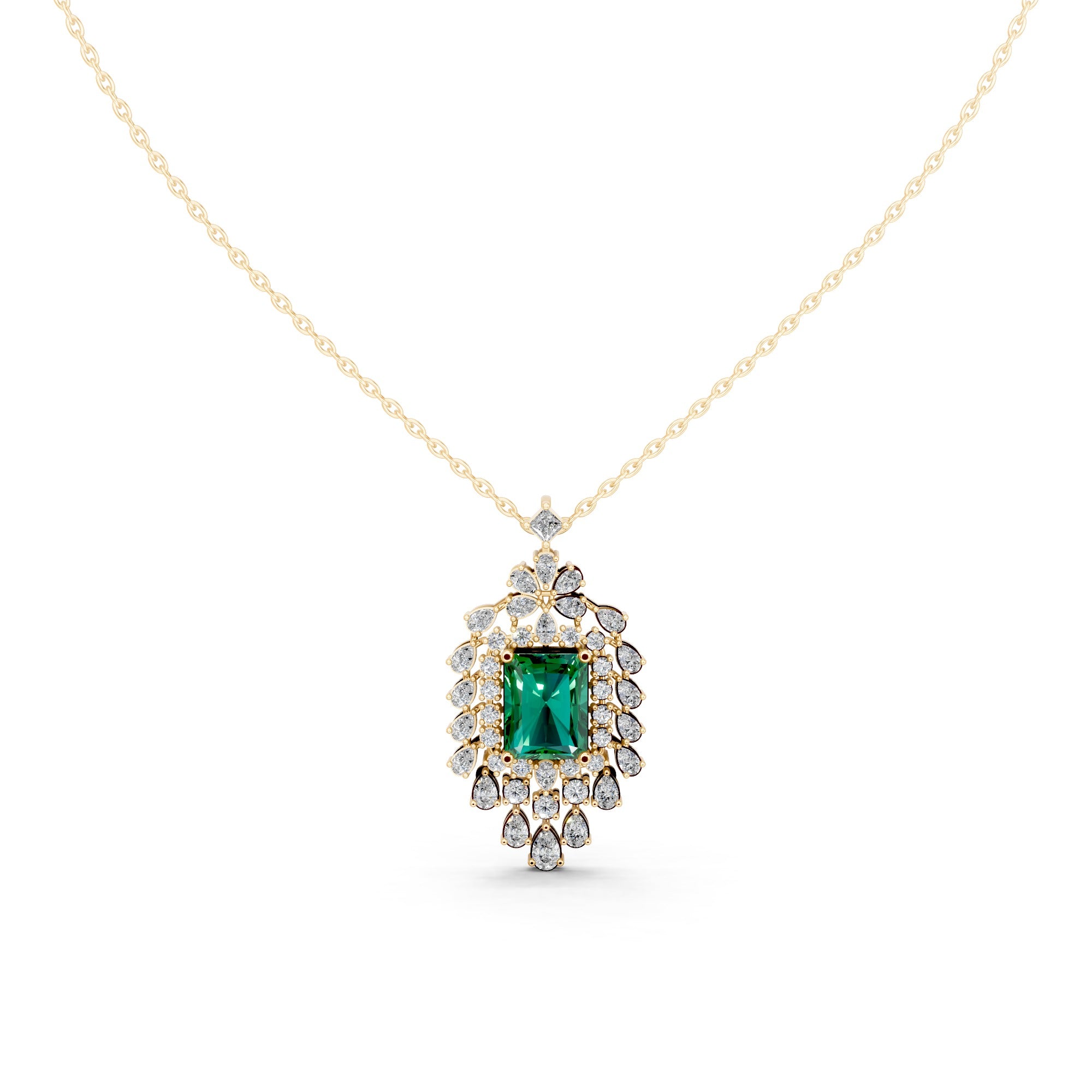 Elizabeth's Lab Grown Emerald Pendant