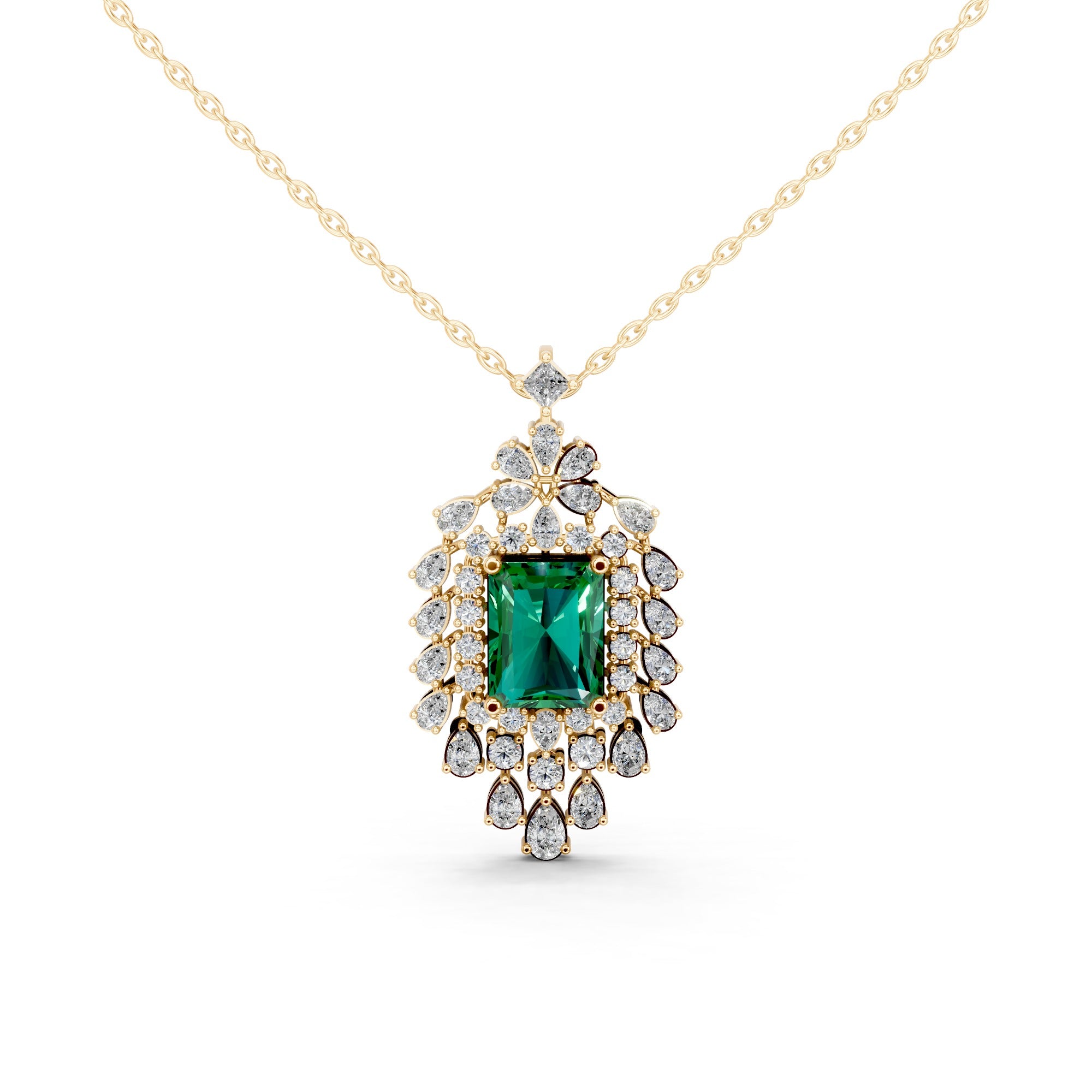 Elizabeth's Lab Grown Emerald Pendant