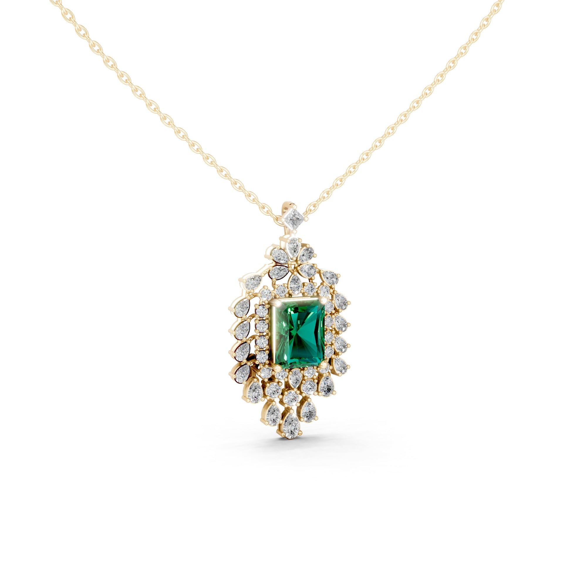 Elizabeth's Lab Grown Emerald Pendant