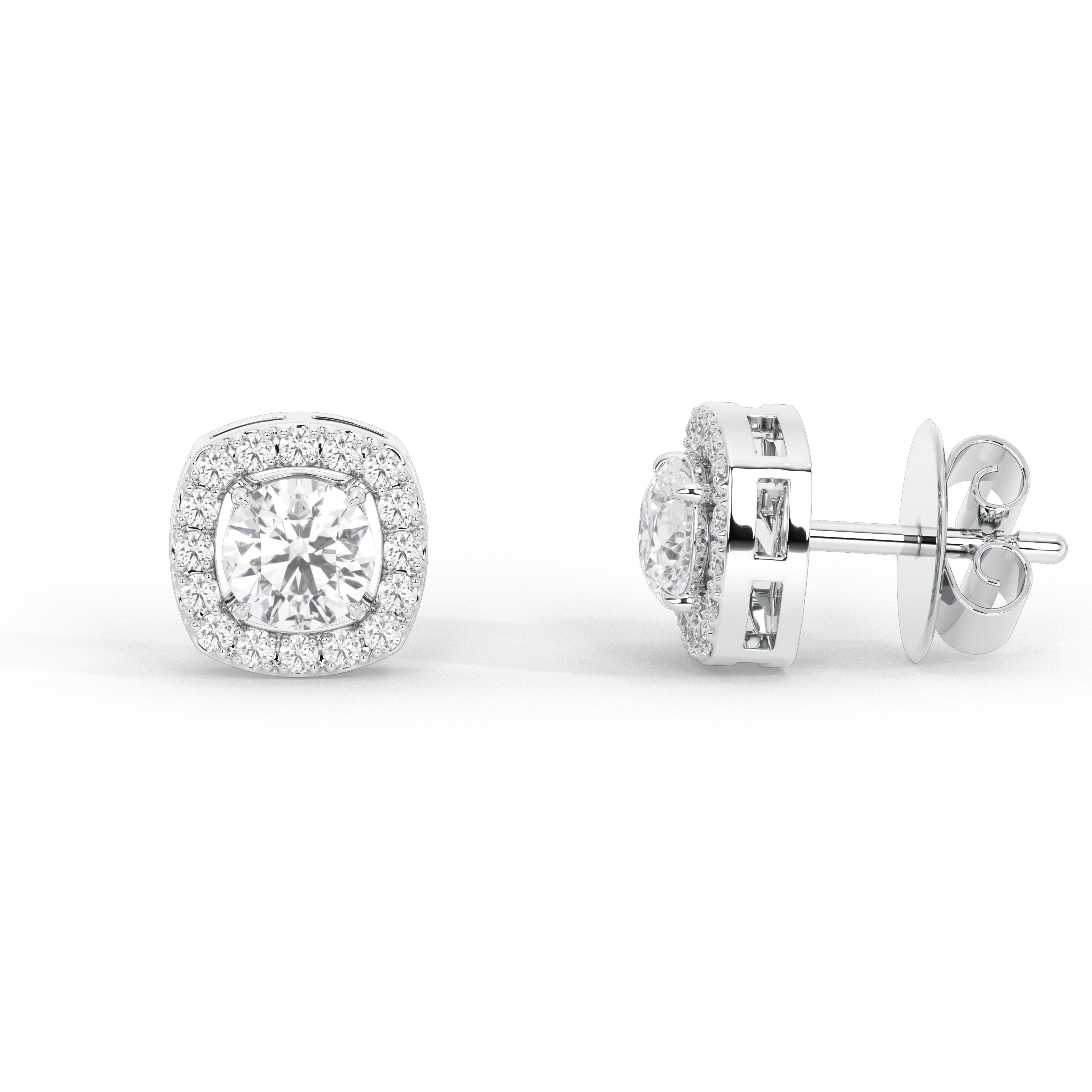 1.3 Carat Ondine Round Cluster Studs