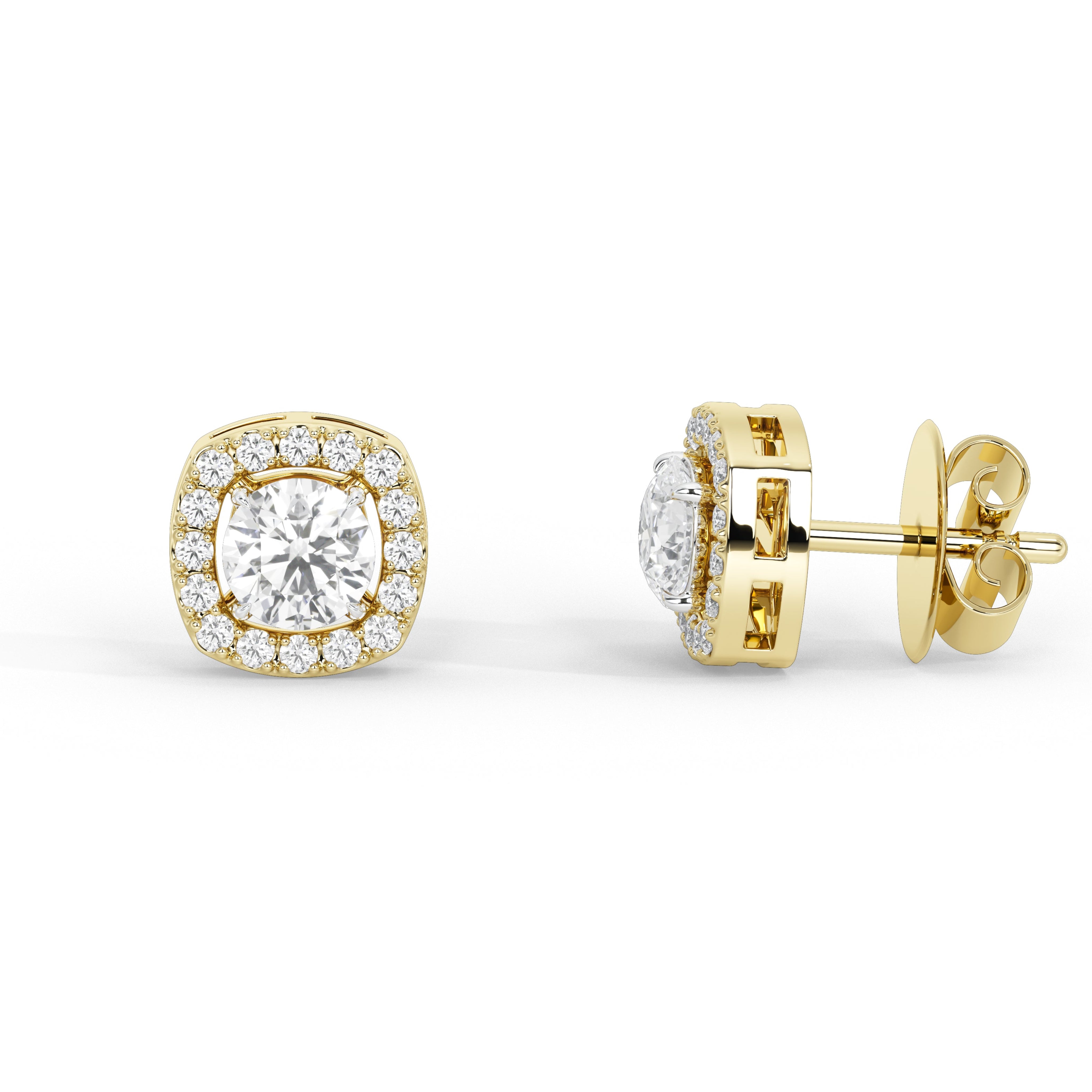 1.3 Carat Ondine Round Cluster Studs