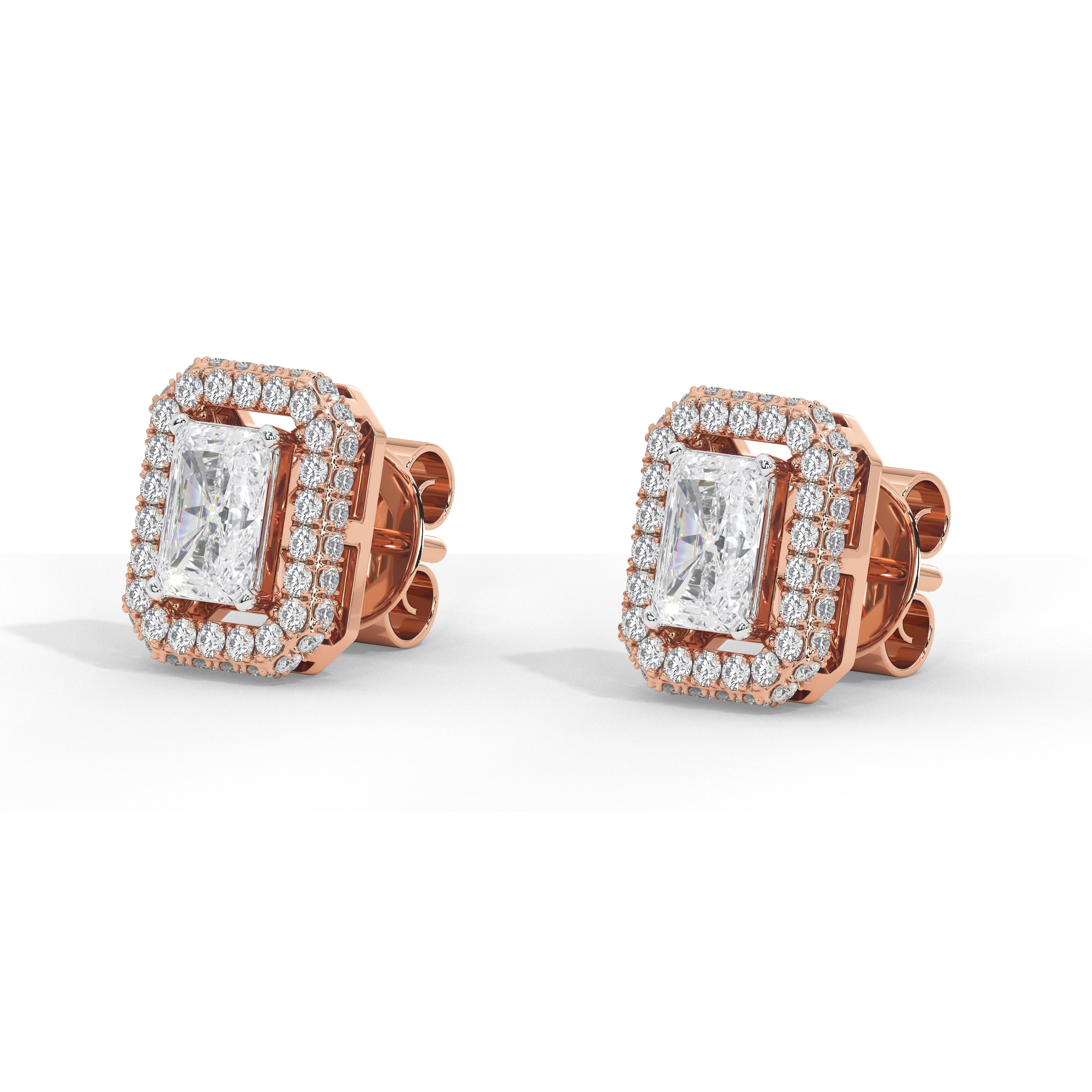 1.6 Carat Cosmia Emerald Halo Studs
