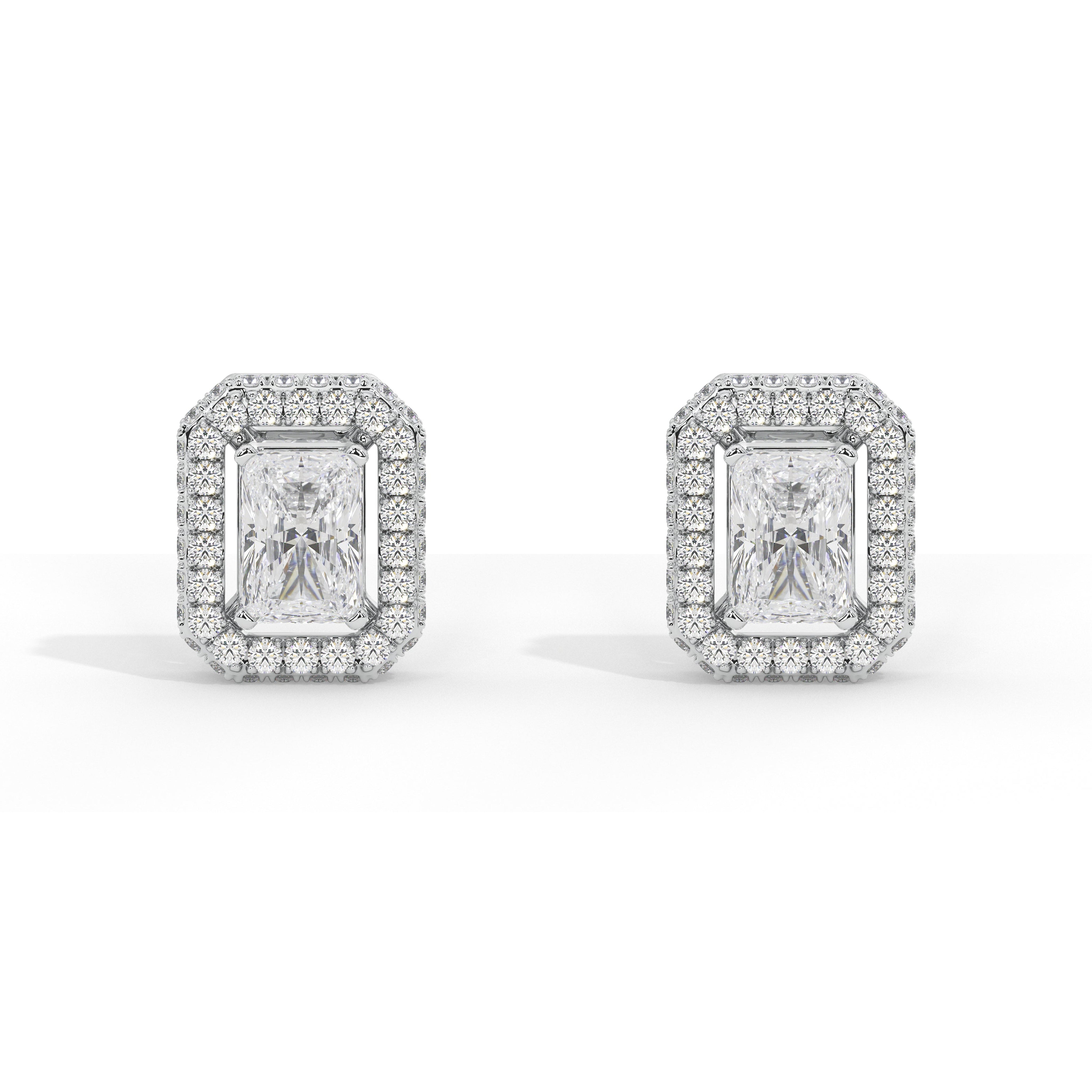 1.6 Carat Cosmia Emerald Halo Studs