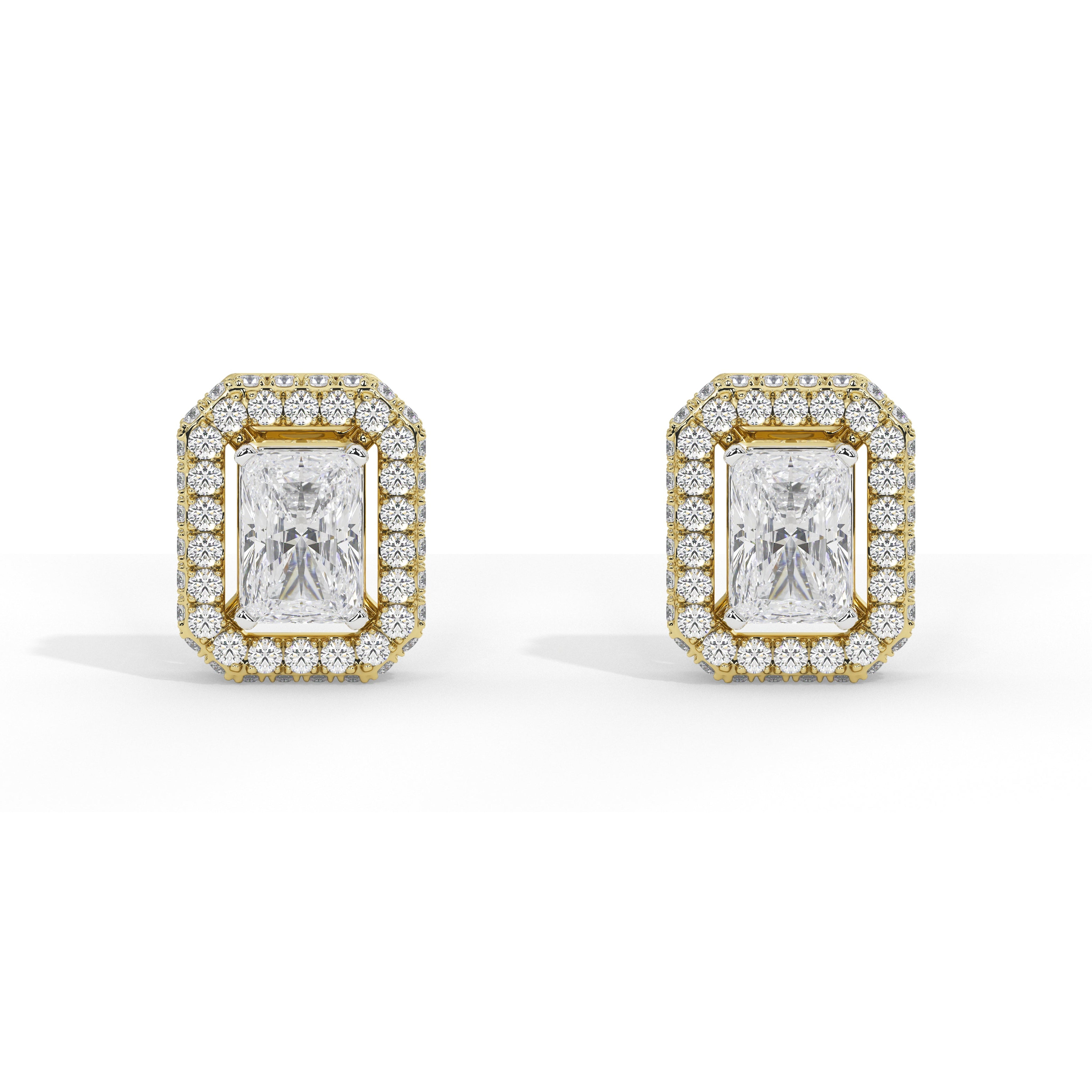 1.6 Carat Cosmia Emerald Halo Studs