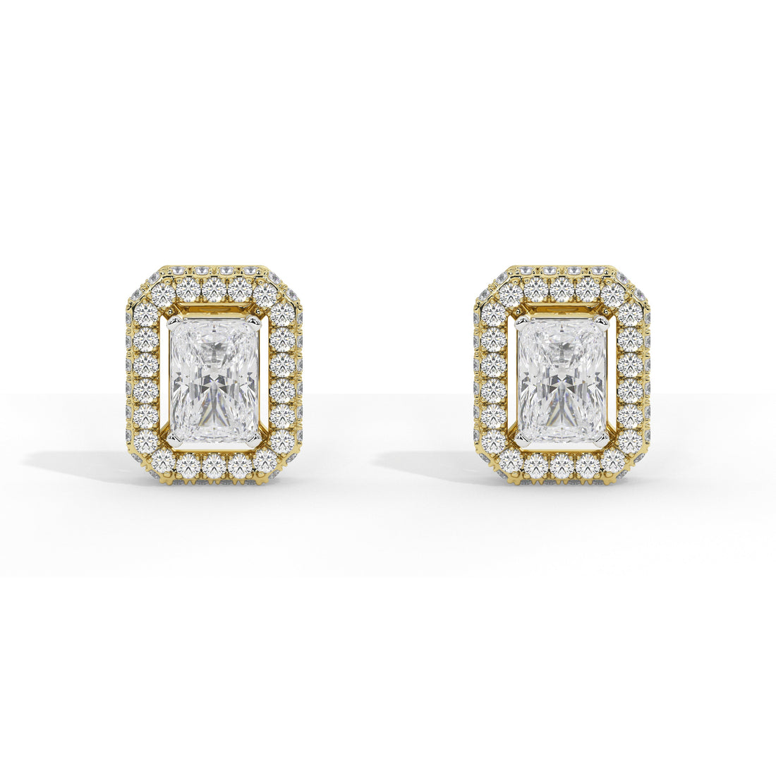 1.6 Carat Cosmia Emerald Halo Studs