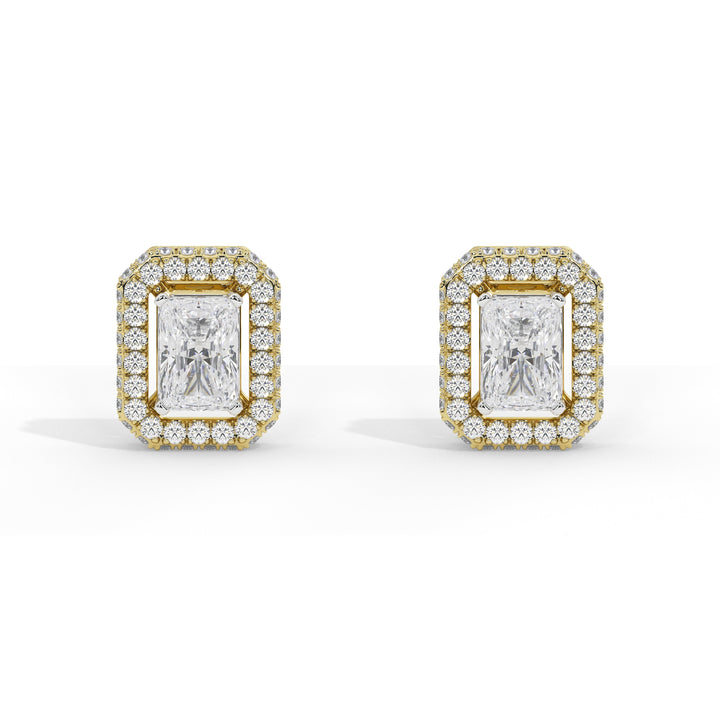 1.6 Carat Cosmia Emerald Halo Studs