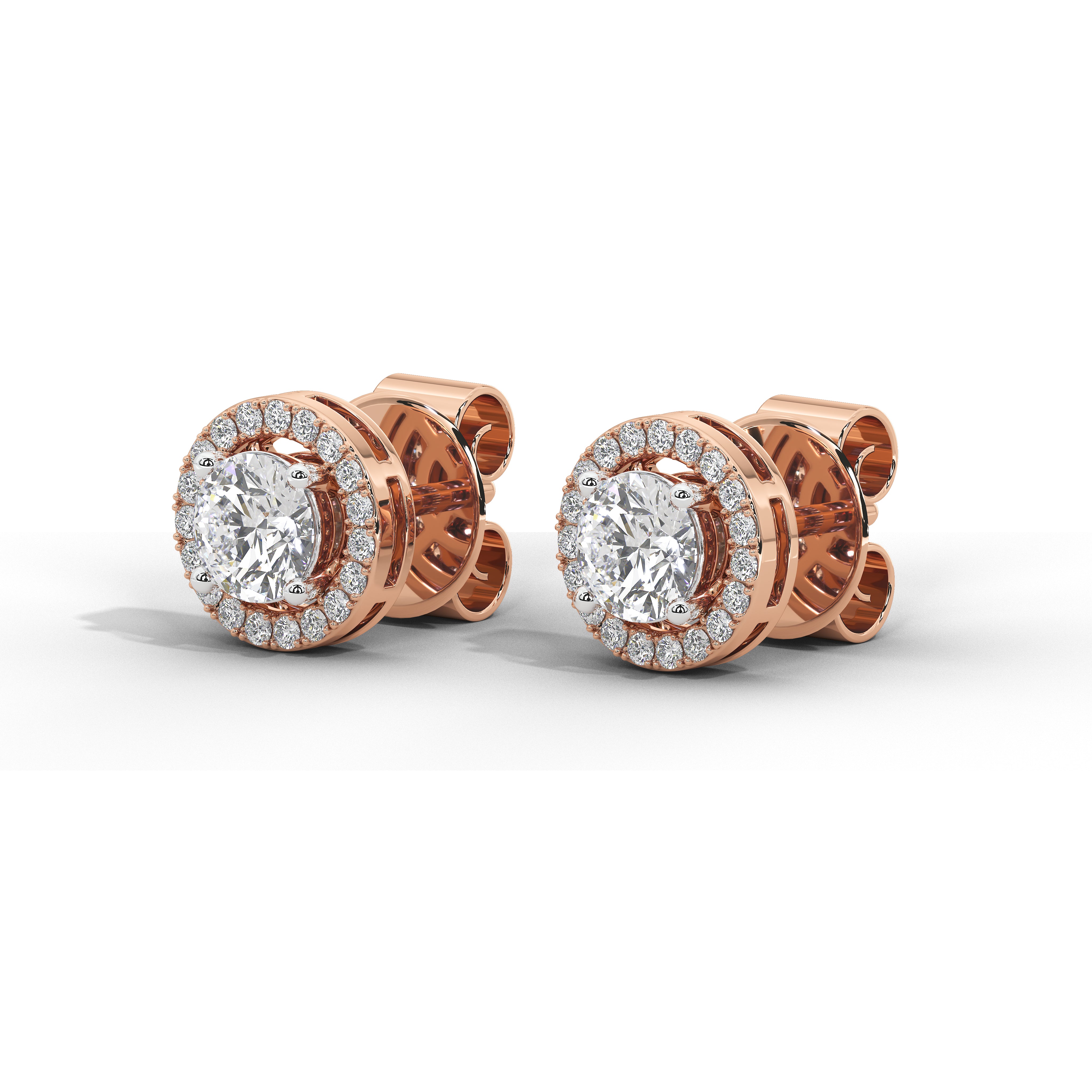 1.5 Carat Camille Round Halo Studs