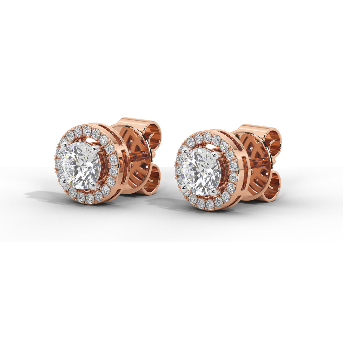 1.5 Carat Camille Round Halo Studs