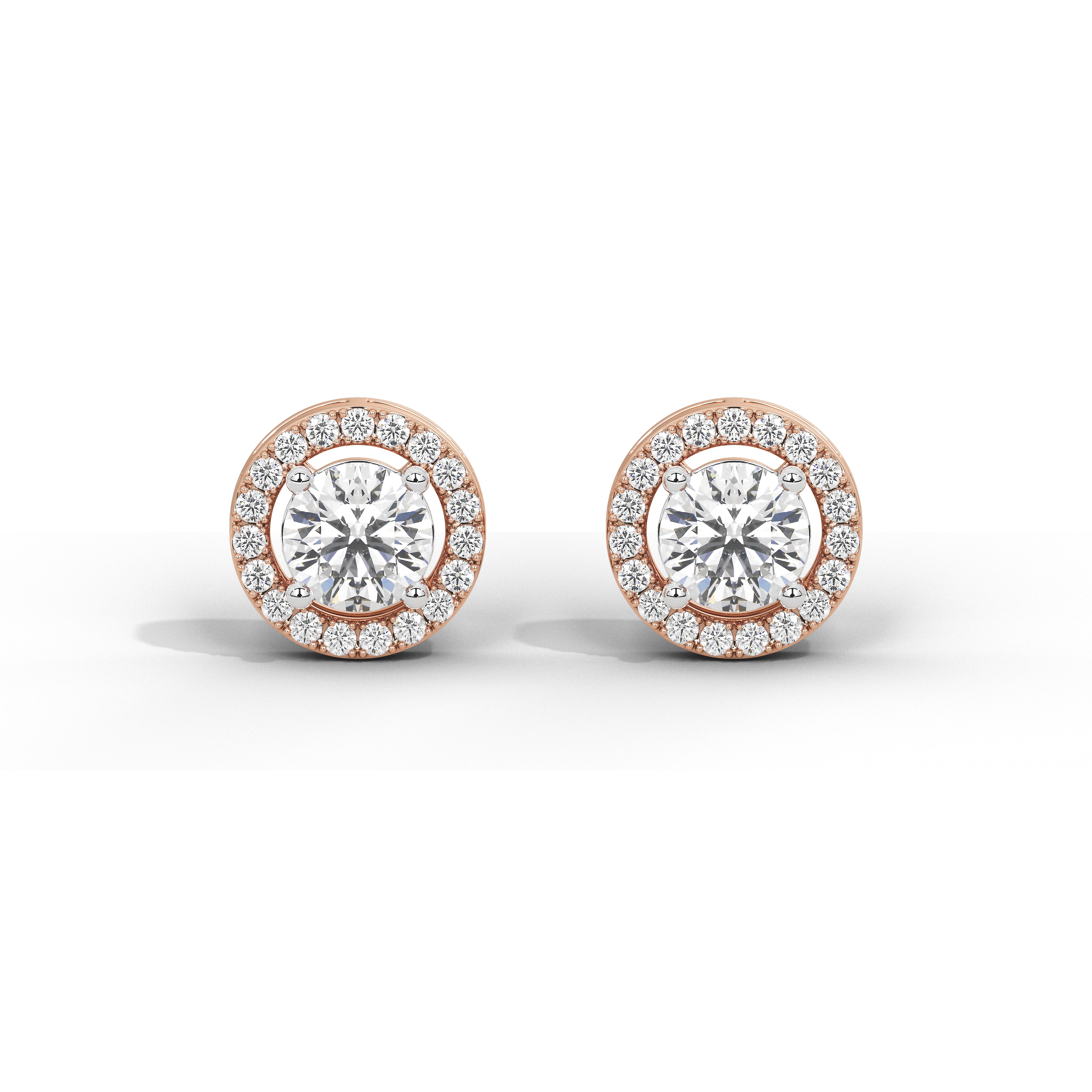 1.5 Carat Camille Round Halo Studs