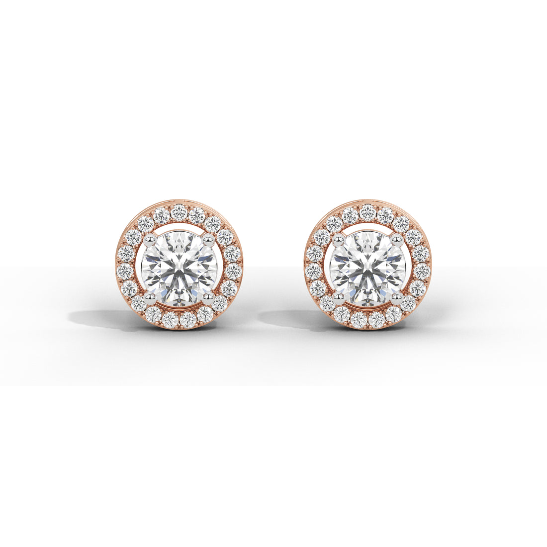 1.5 Carat Camille Round Halo Studs