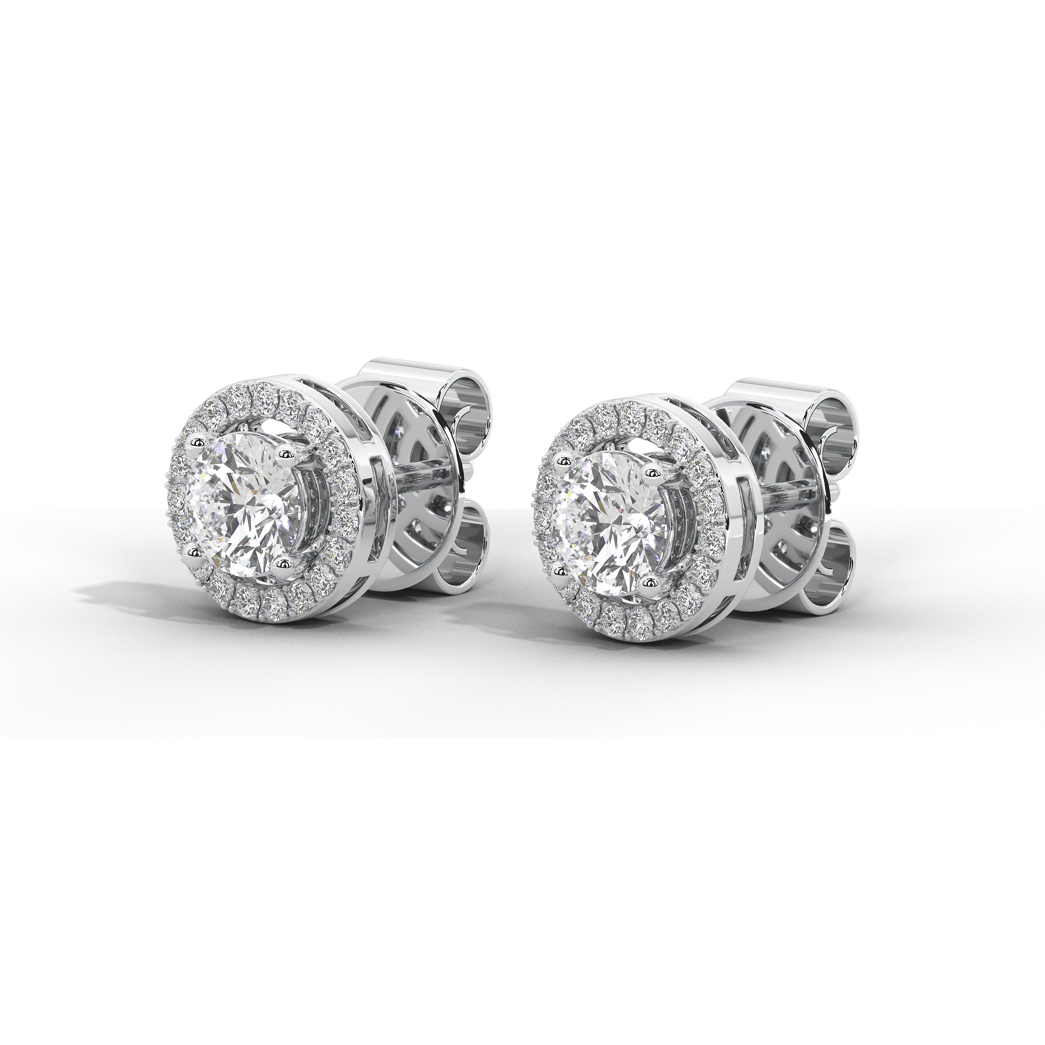 1.5 Carat Camille Round Halo Studs