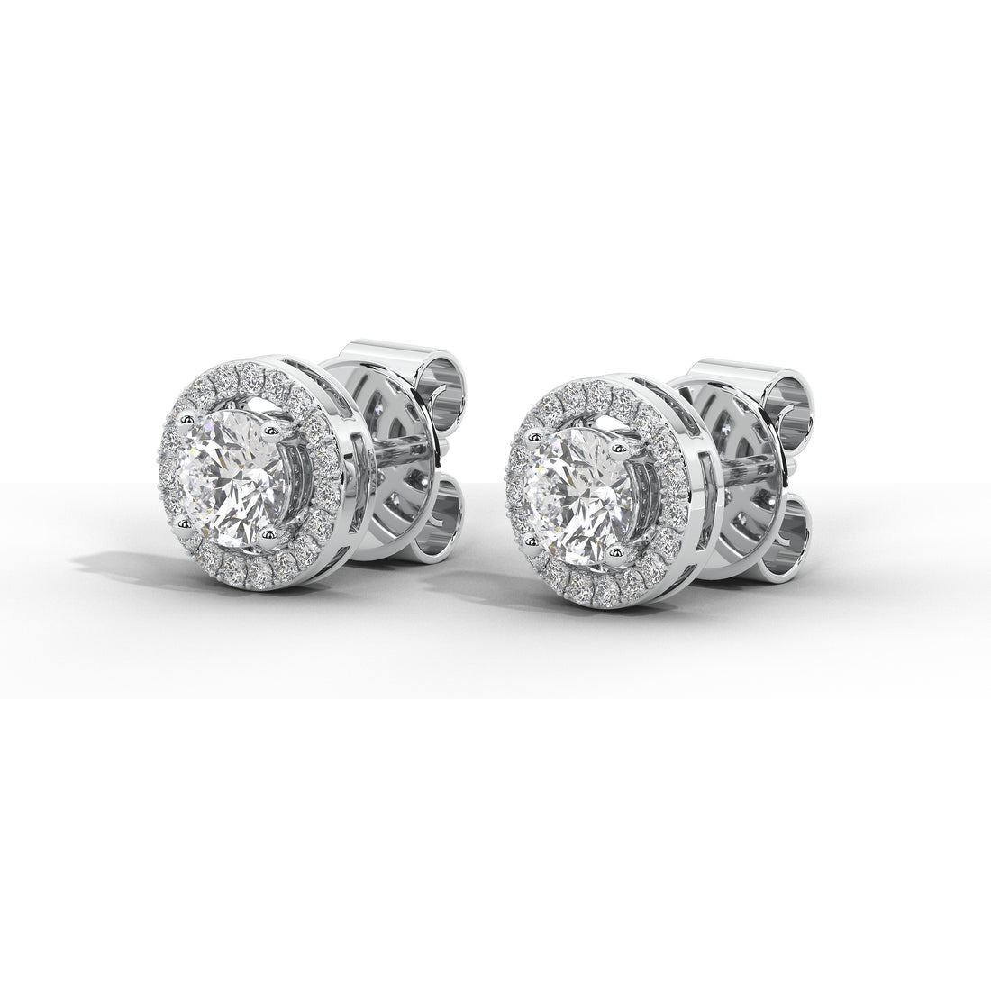 1.5 Carat Camille Round Halo Studs
