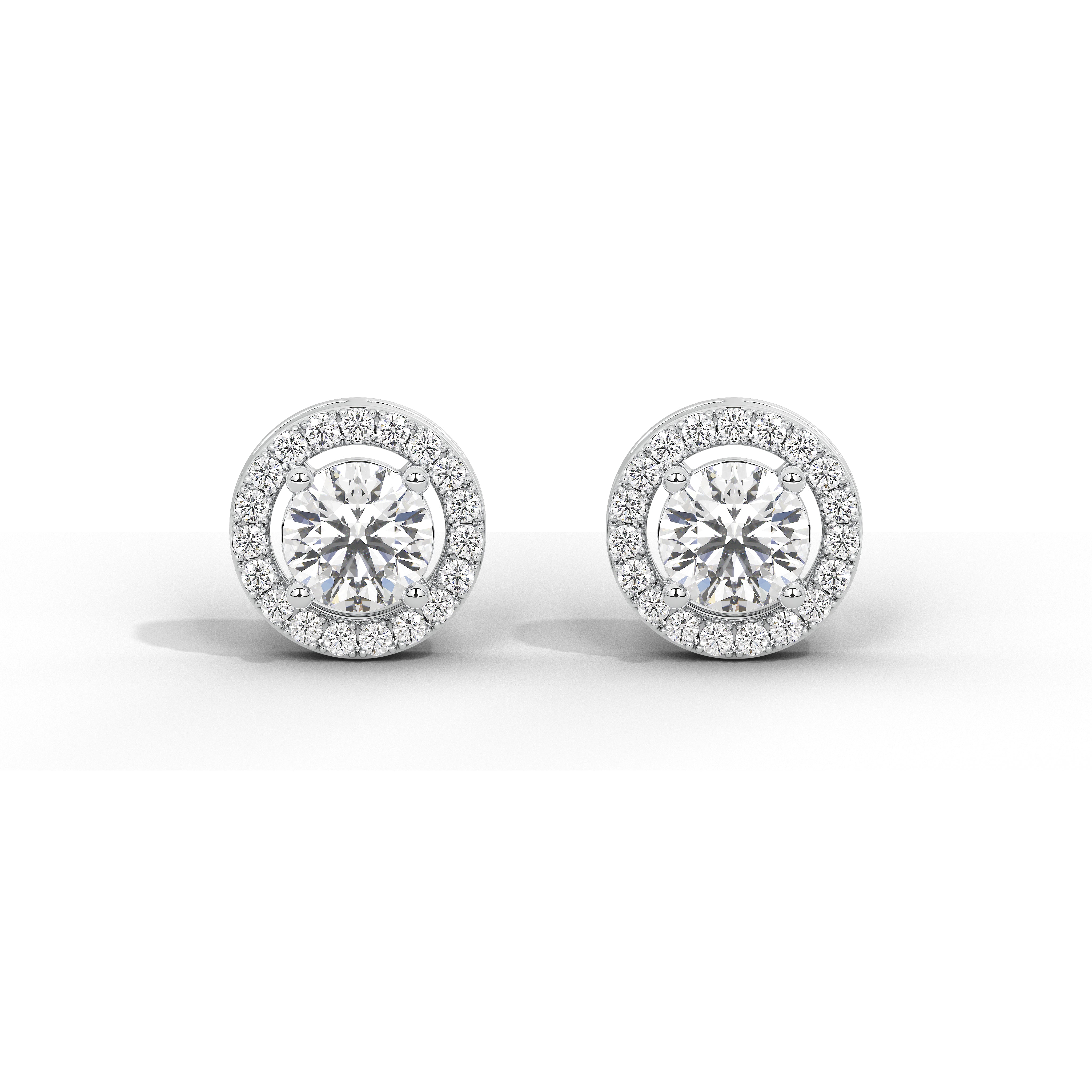 1.5 Carat Camille Round Halo Studs