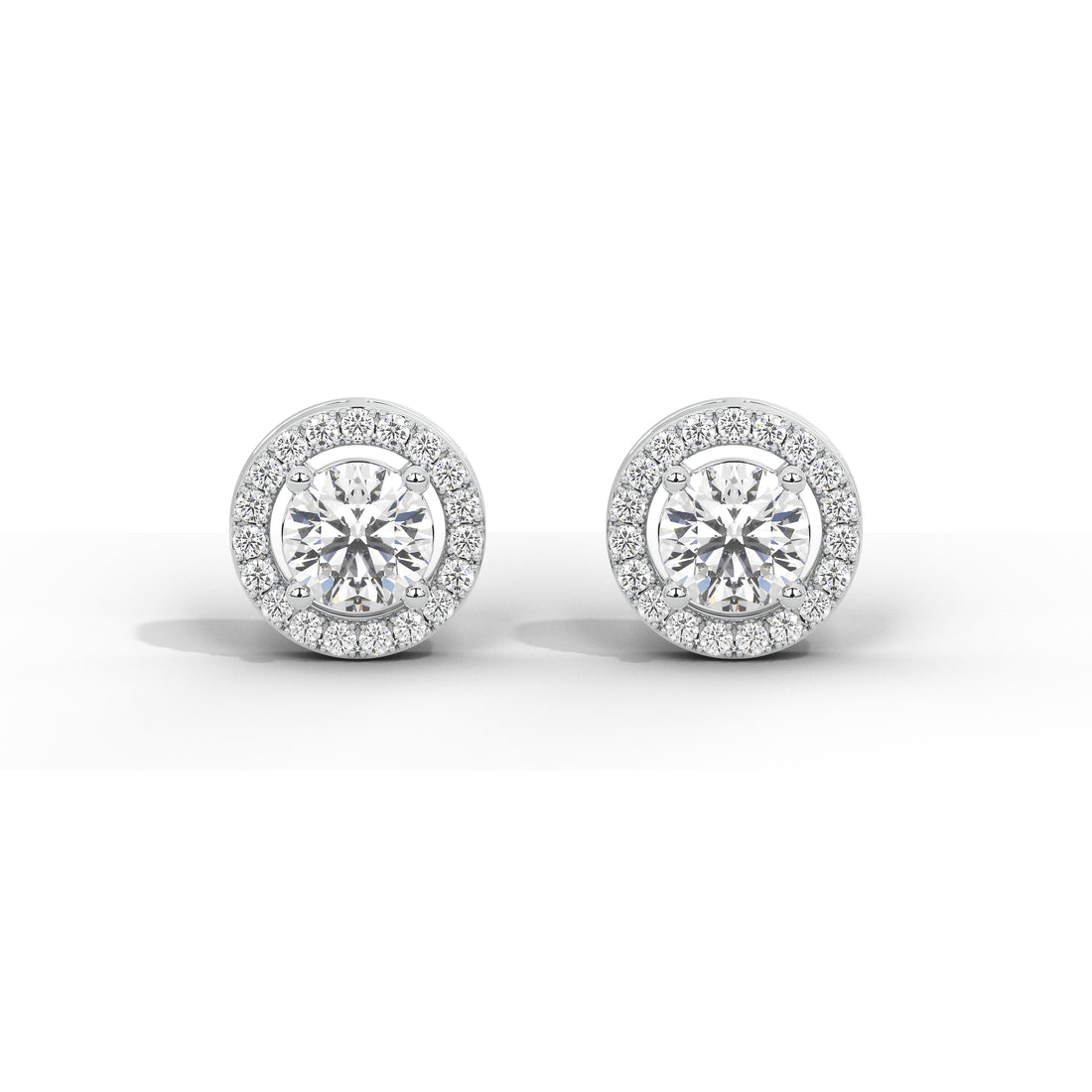 1.5 Carat Camille Round Halo Studs