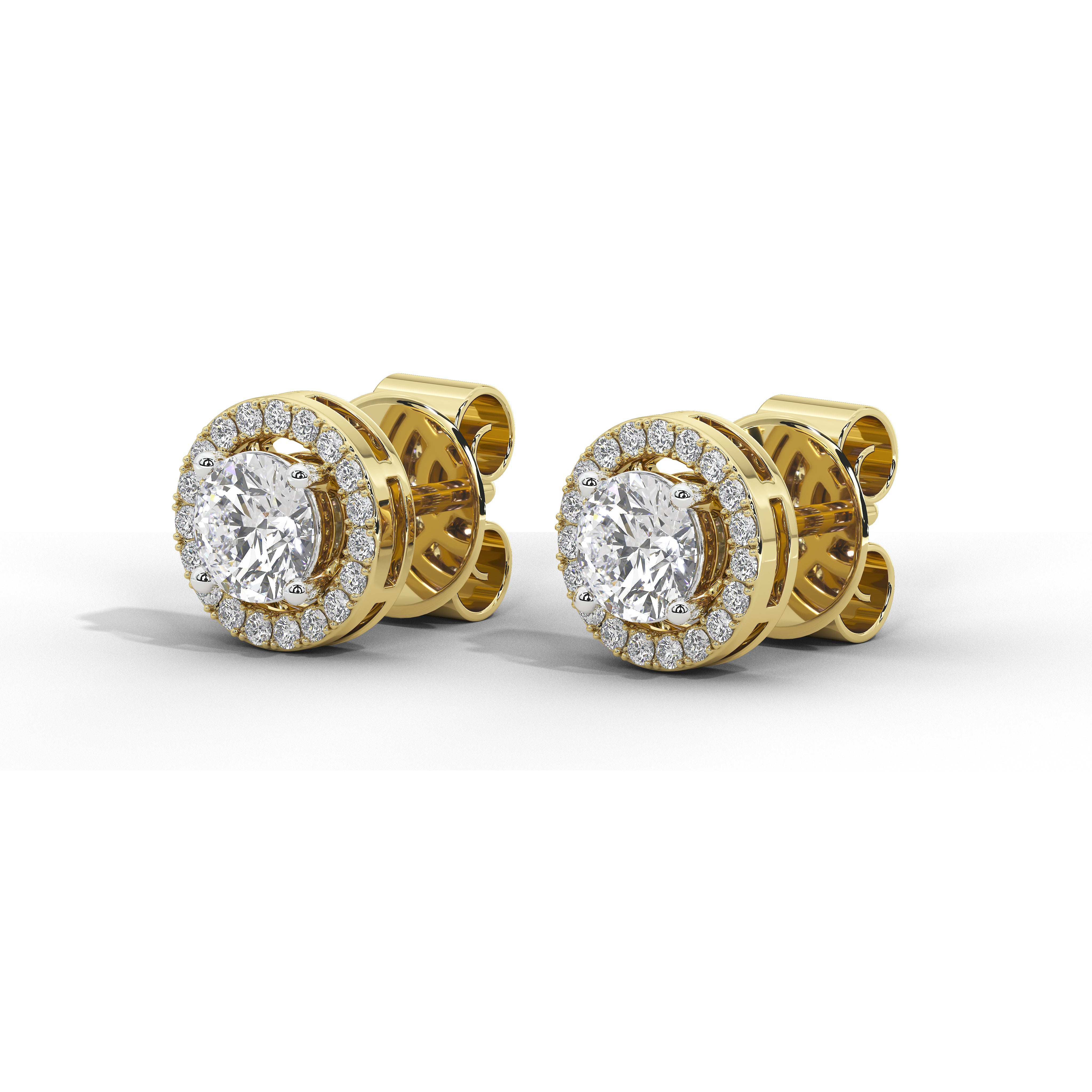 1.5 Carat Camille Round Halo Studs