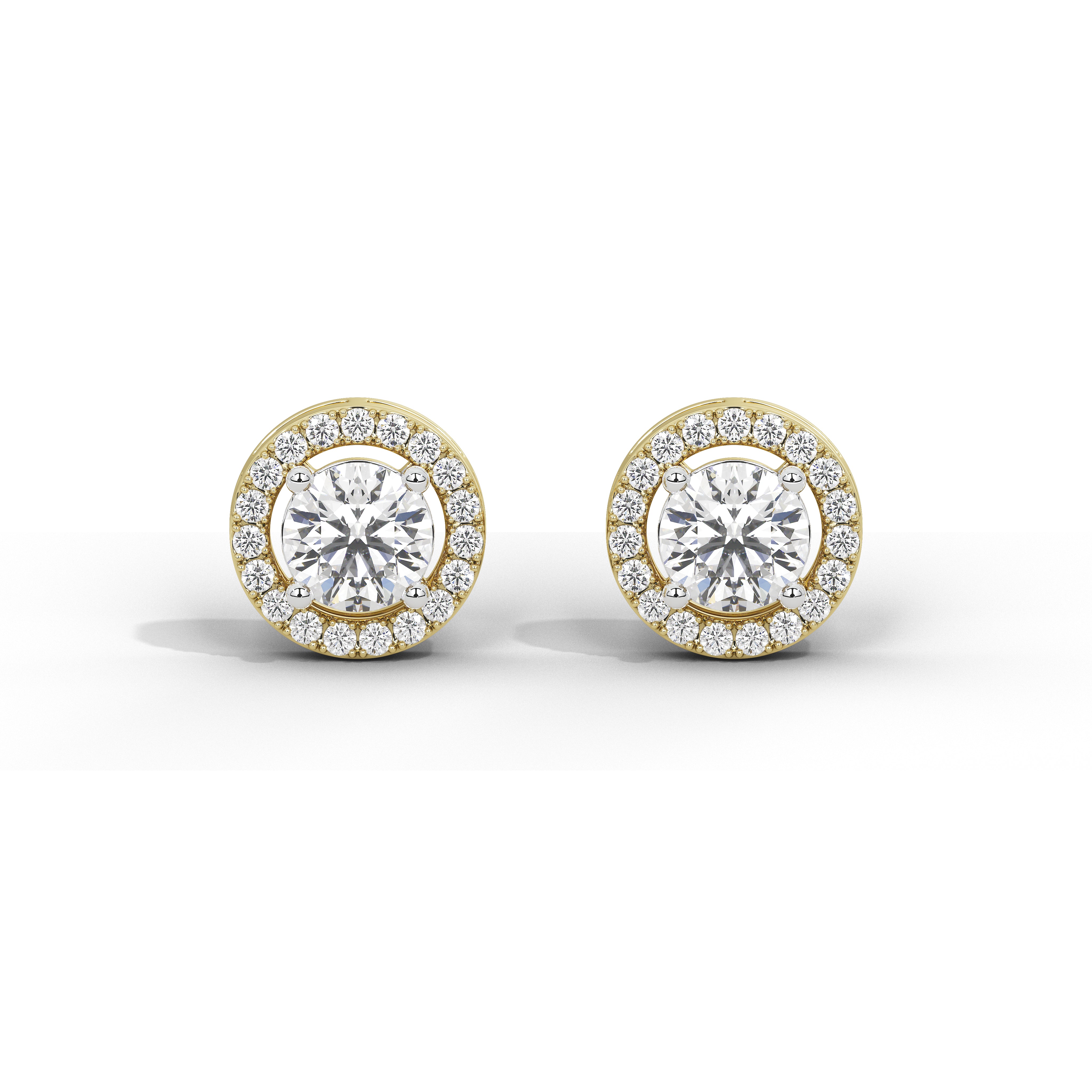 1.5 Carat Camille Round Halo Studs