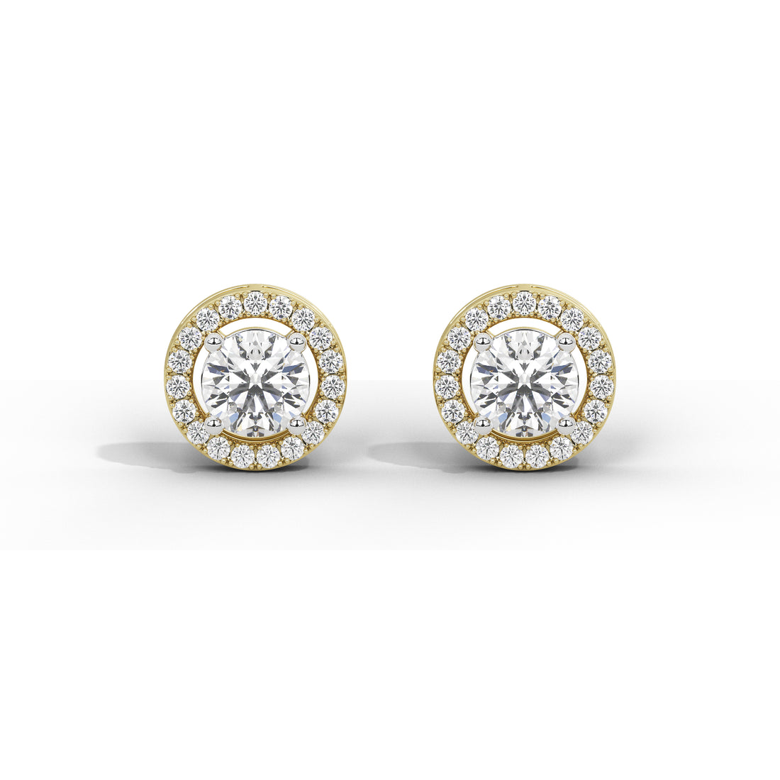 1.5 Carat Camille Round Halo Studs