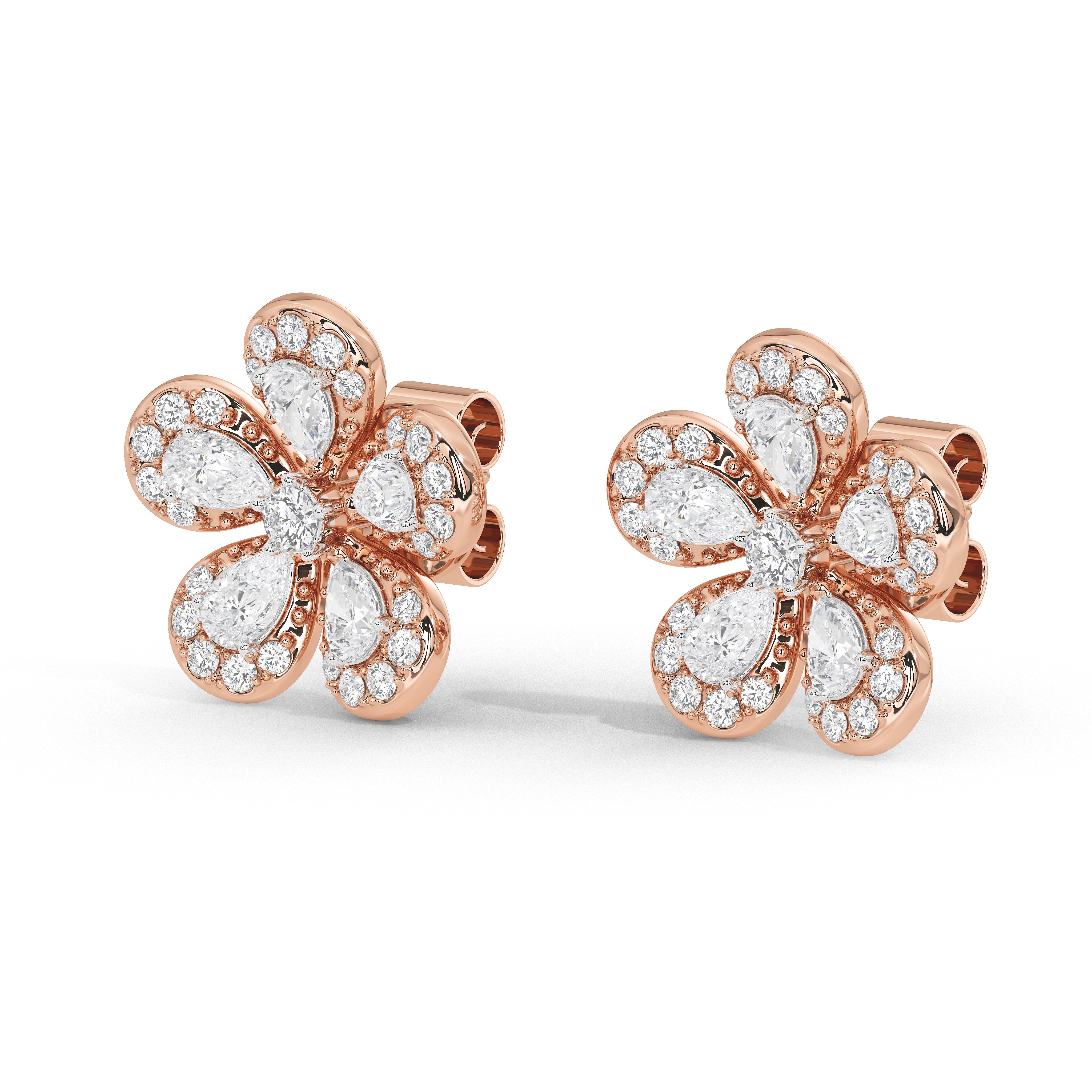 2.3 Carat Poppy Floral Studs