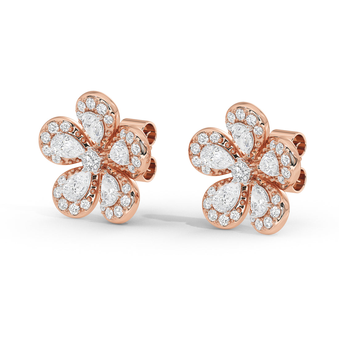 2.3 Carat Poppy Floral Studs