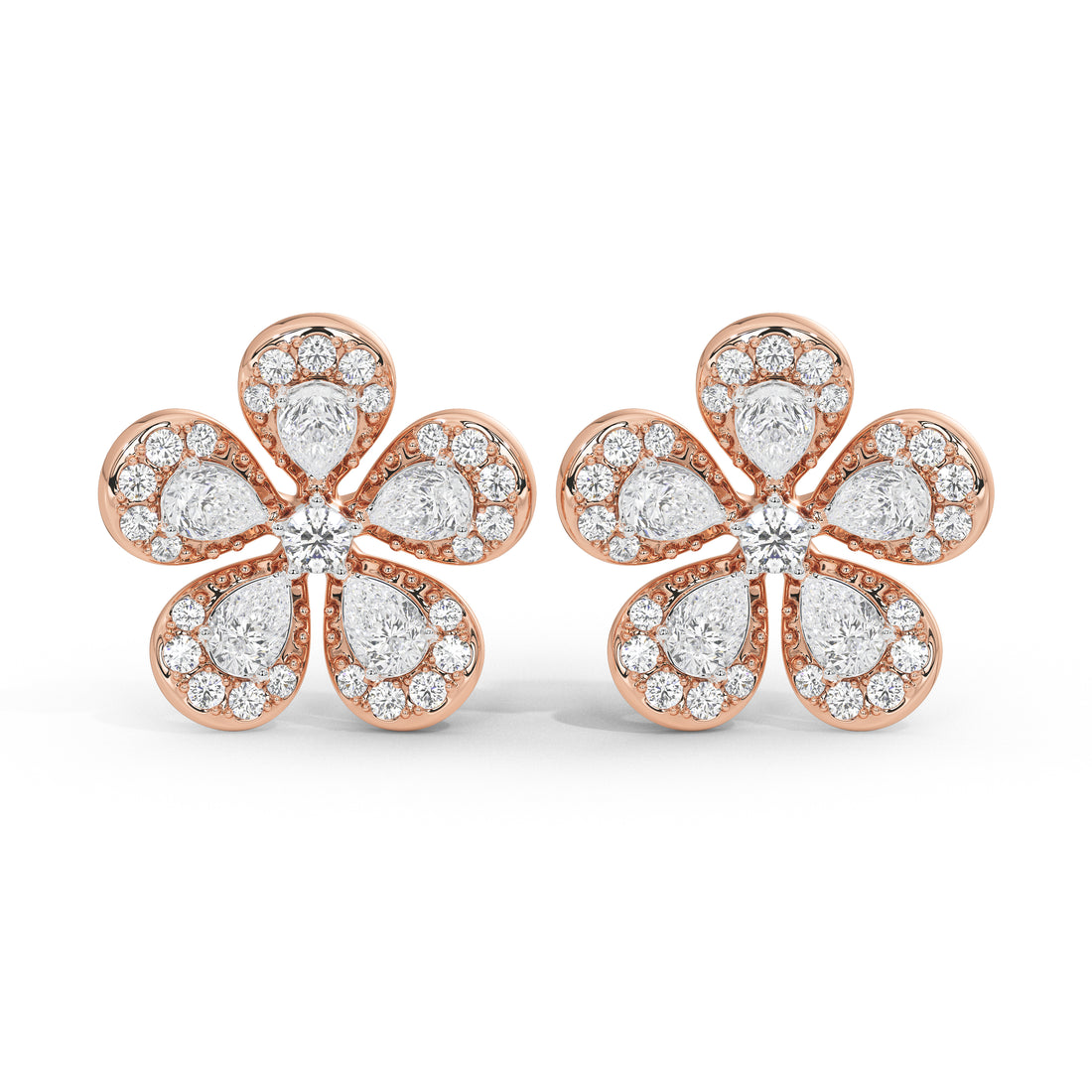 2.3 Carat Poppy Floral Studs