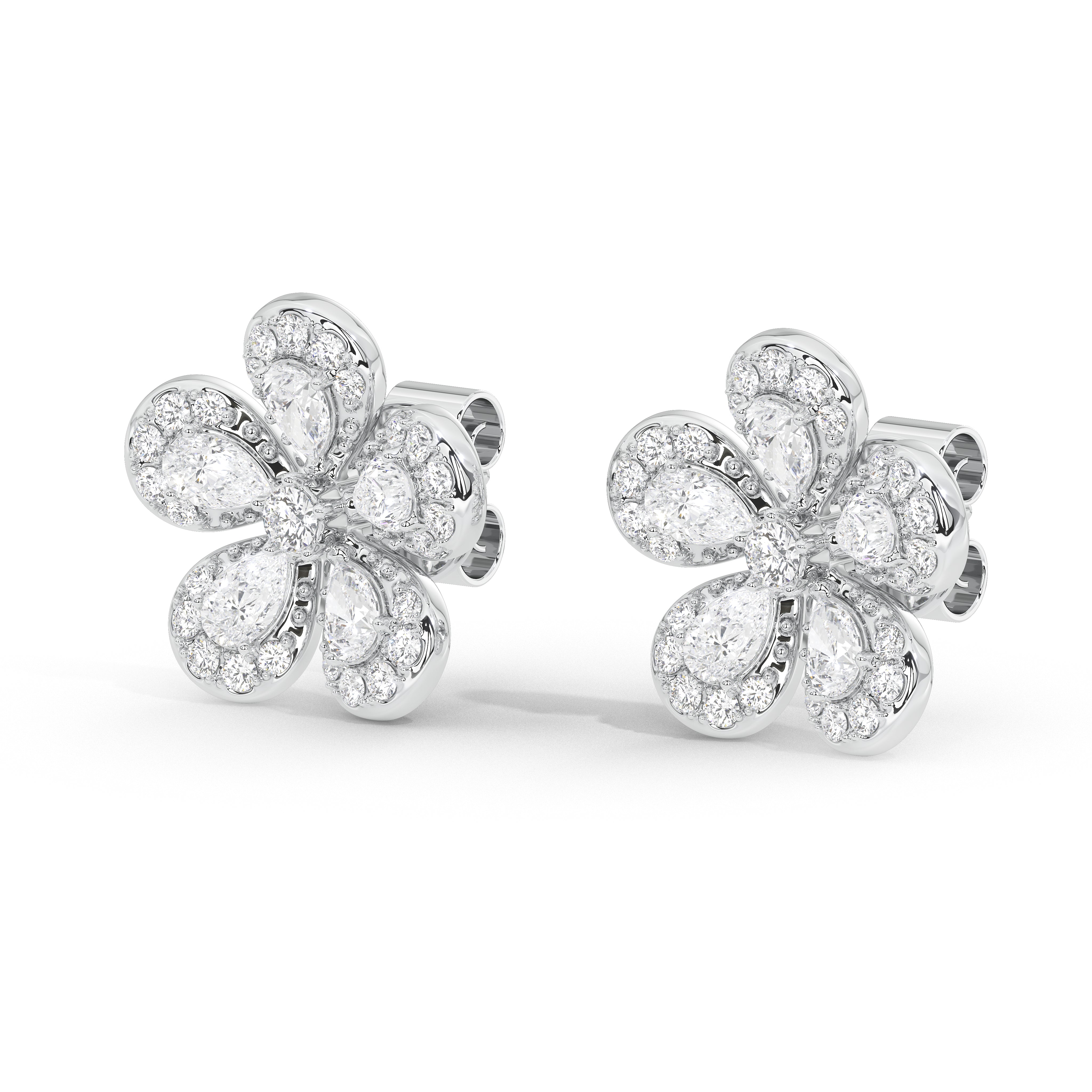 2.3 Carat Poppy Floral Studs