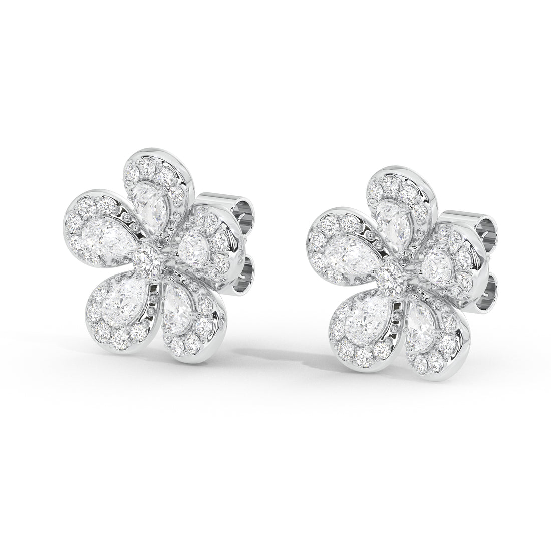 2.3 Carat Poppy Floral Studs