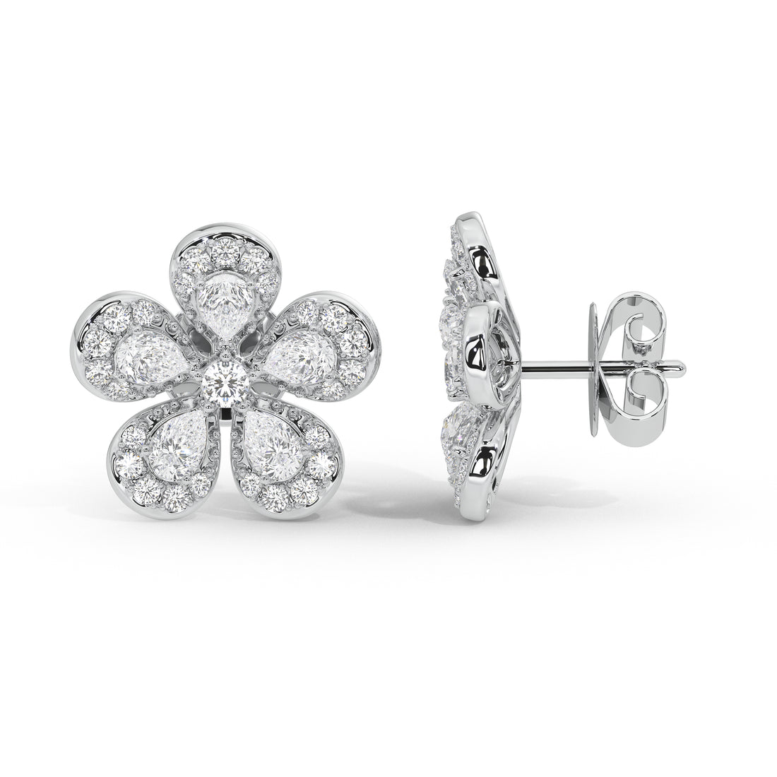 2.3 Carat Poppy Floral Studs
