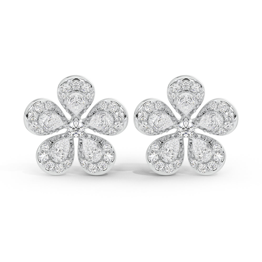2.3 Carat Poppy Floral Studs
