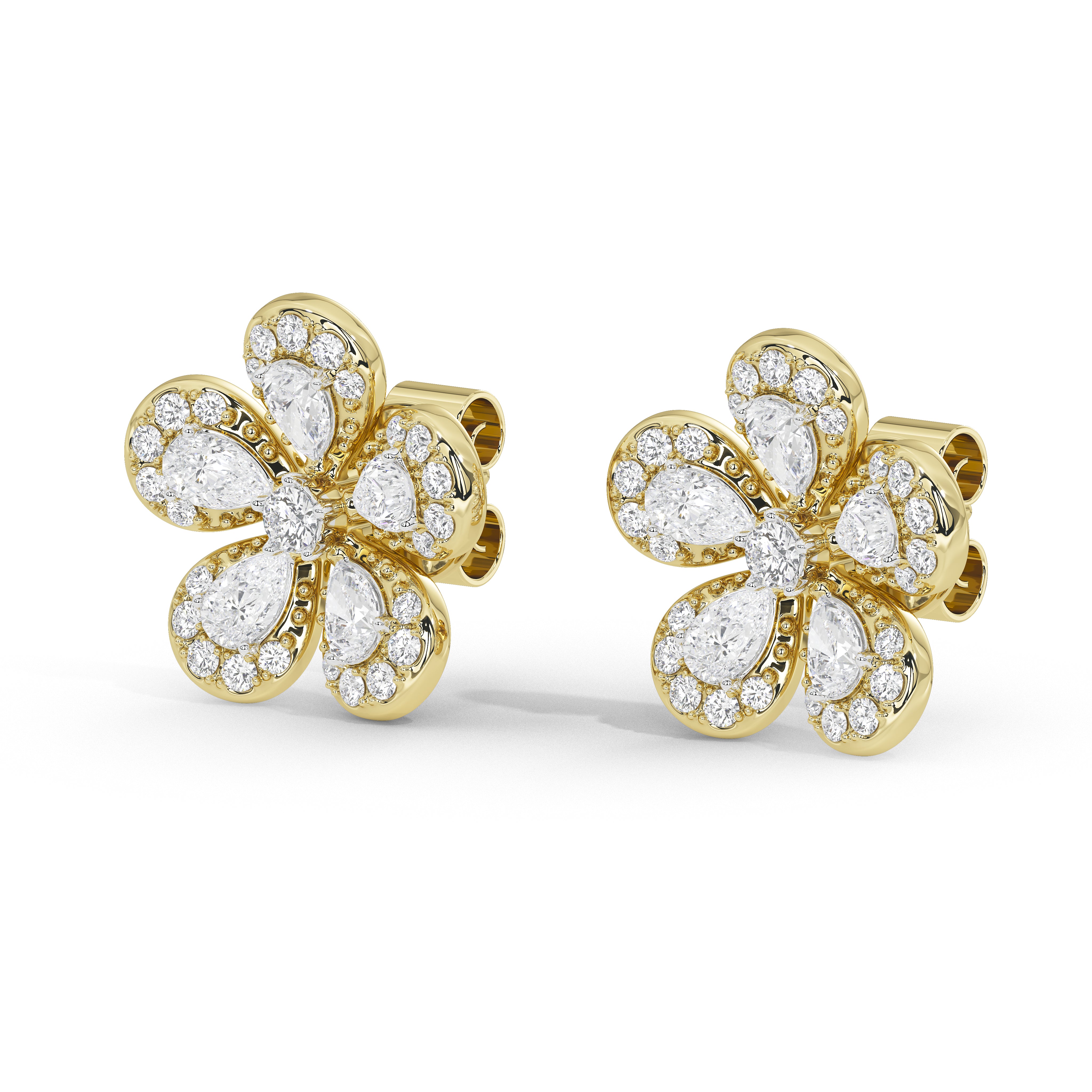 2.3 Carat Poppy Floral Studs