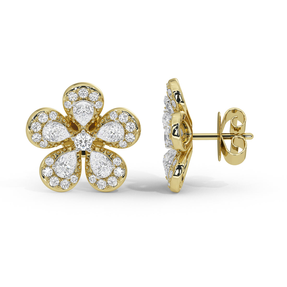 2.3 Carat Poppy Floral Studs