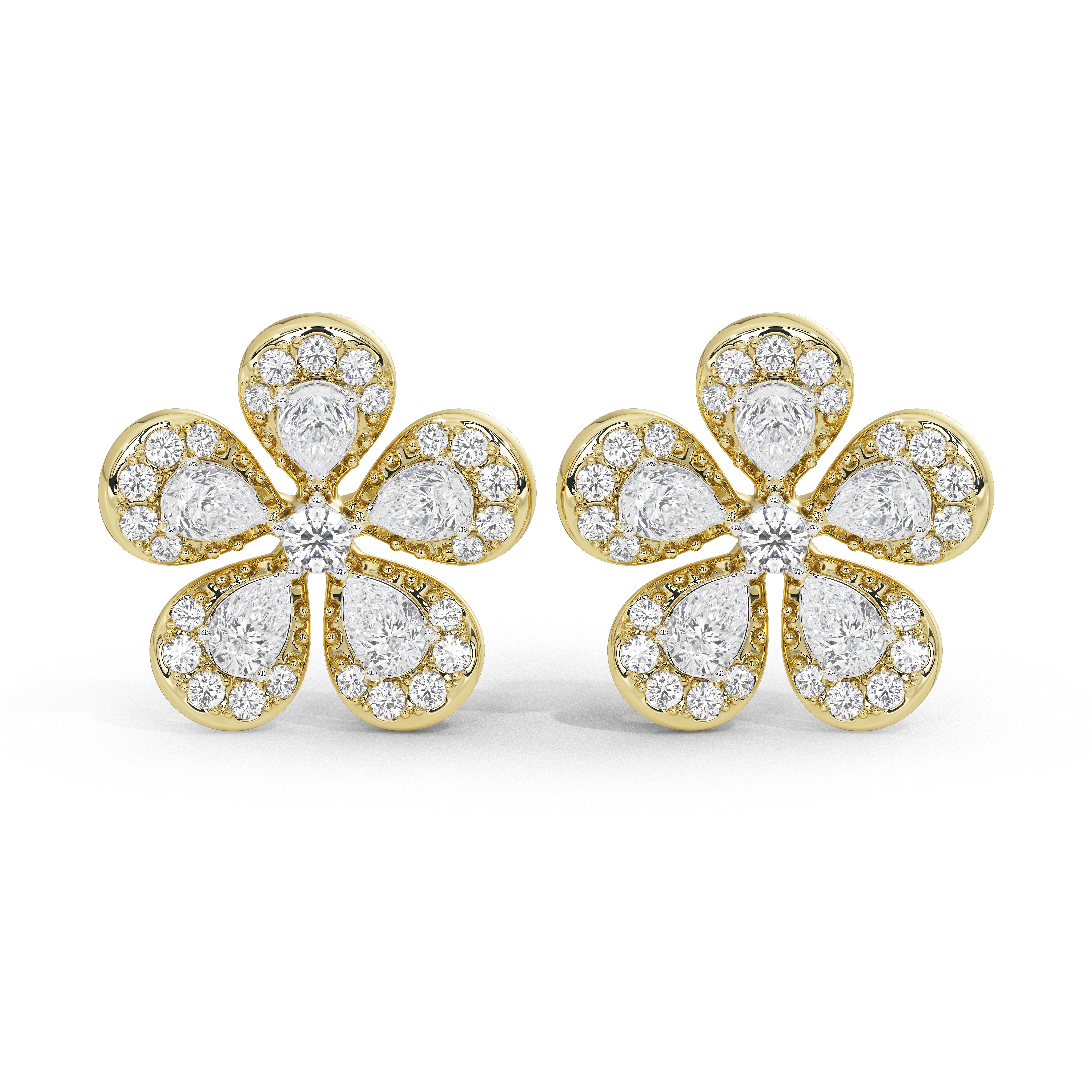 2.3 Carat Poppy Floral Studs