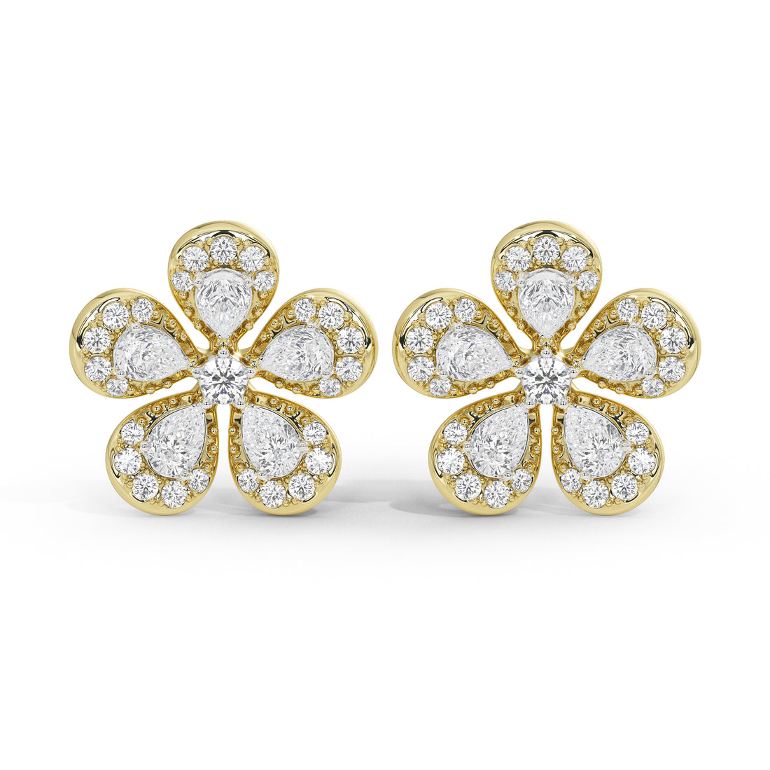 2.3 Carat Poppy Floral Studs