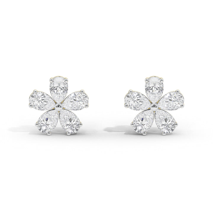 1.3 Carat Marguerite Pear Flower Studs