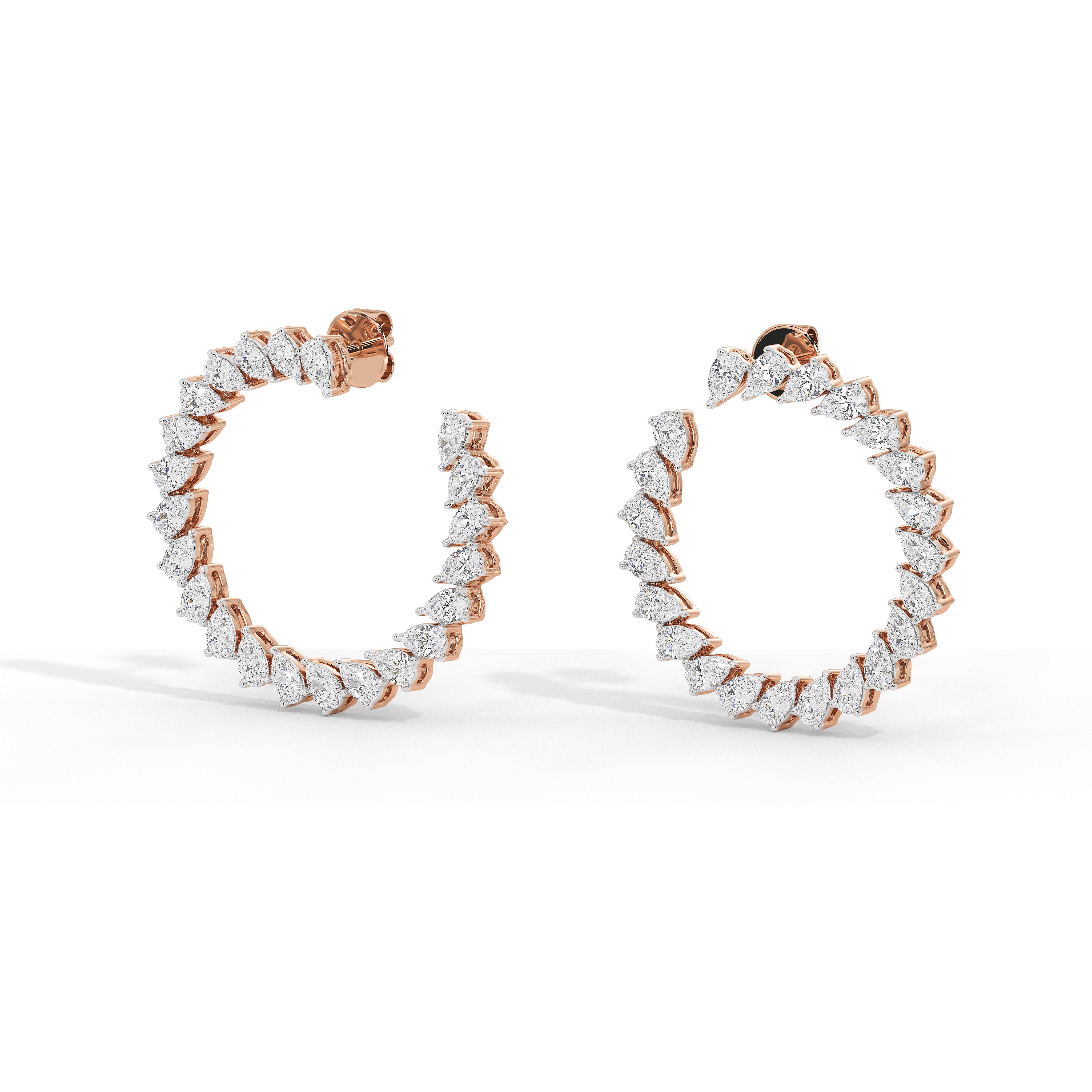 3 Carat Arielle Pear Hoops
