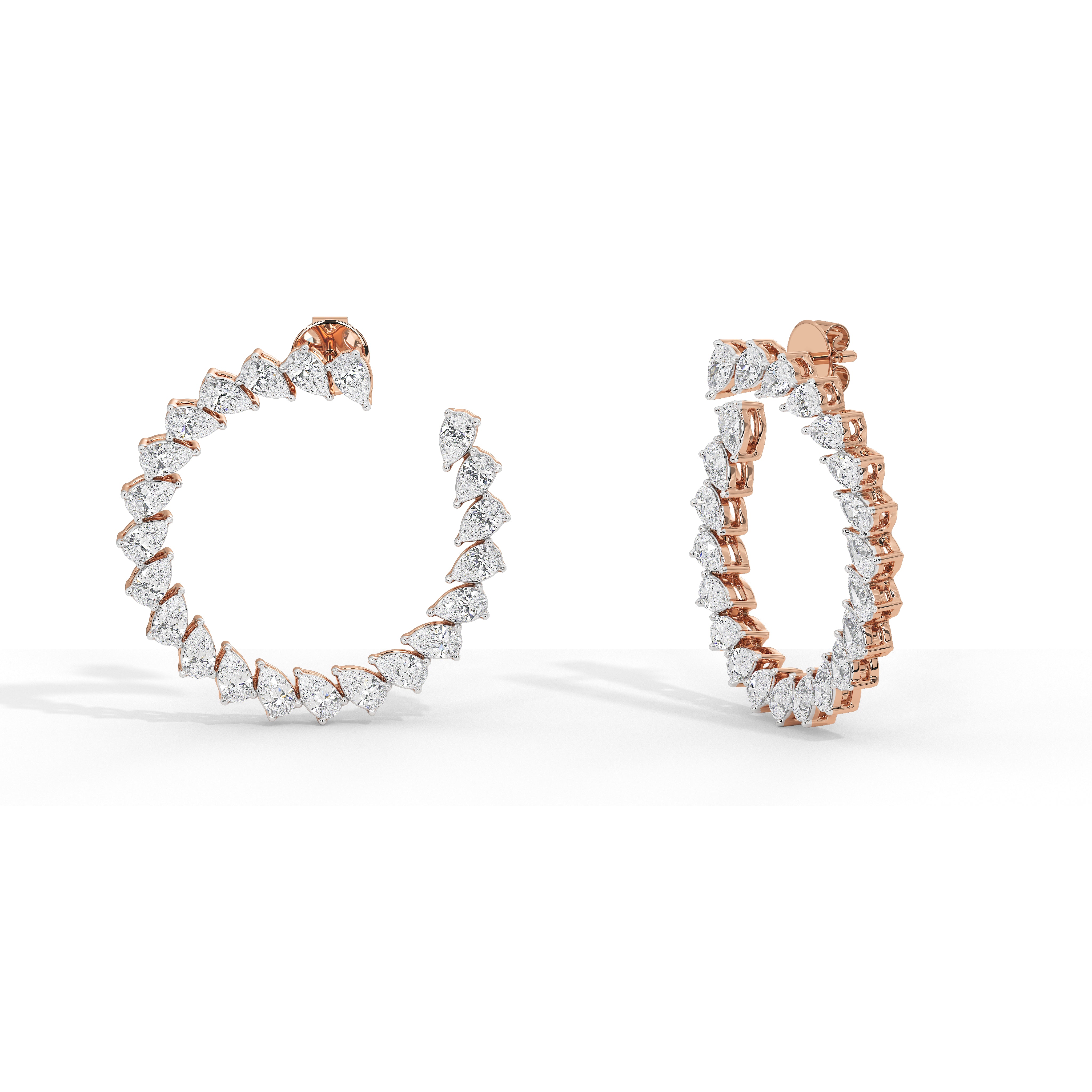 3 Carat Arielle Pear Hoops