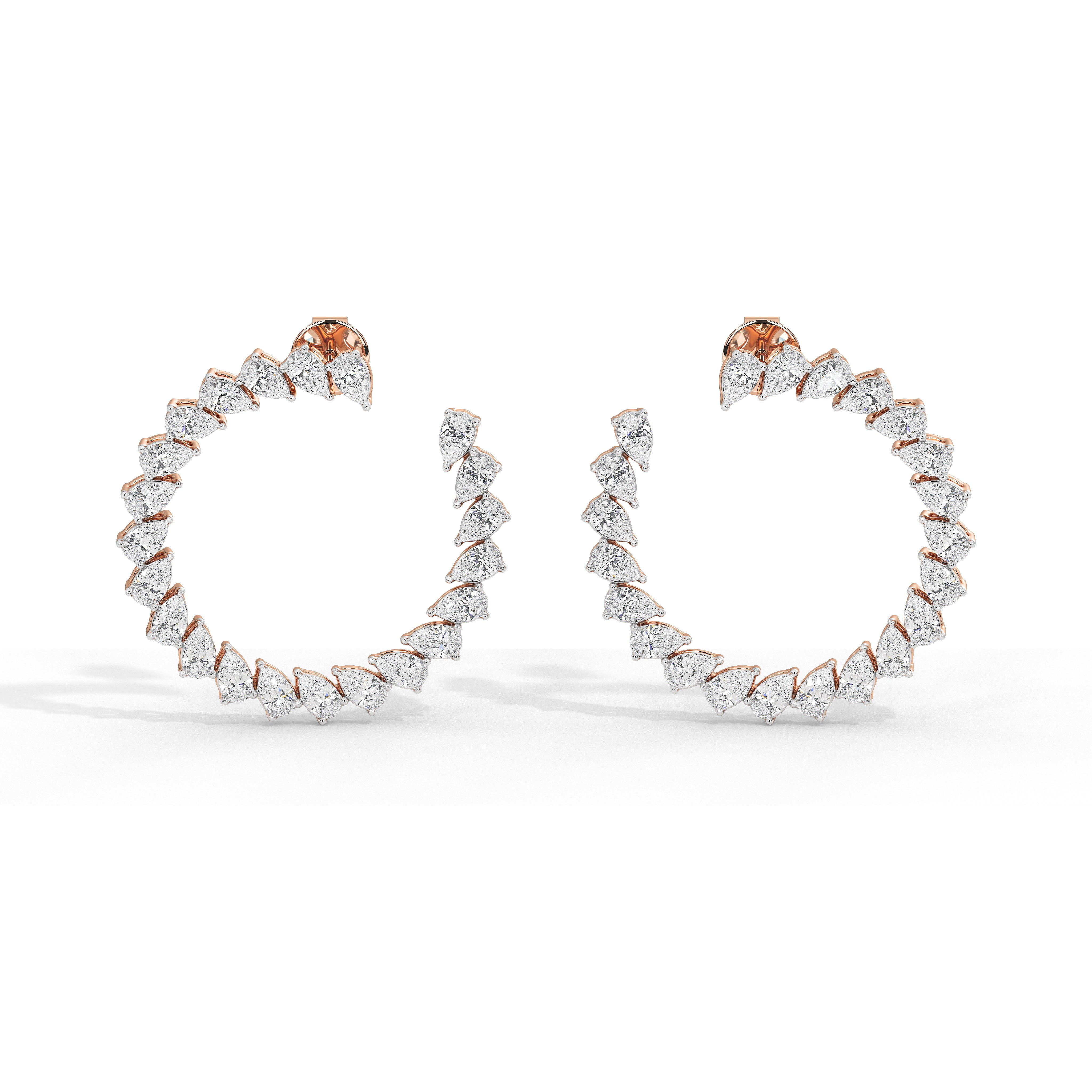 3 Carat Arielle Pear Hoops
